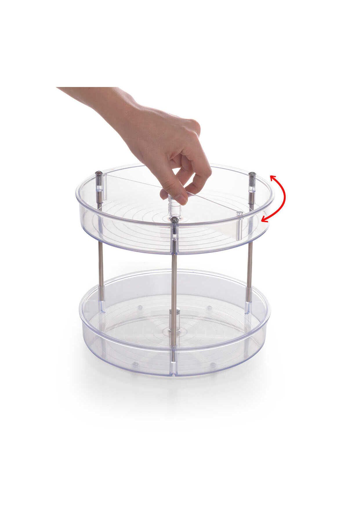 Prima Nova-Primanova Elpida Transparent Two-Tier Rotating Shelf 3