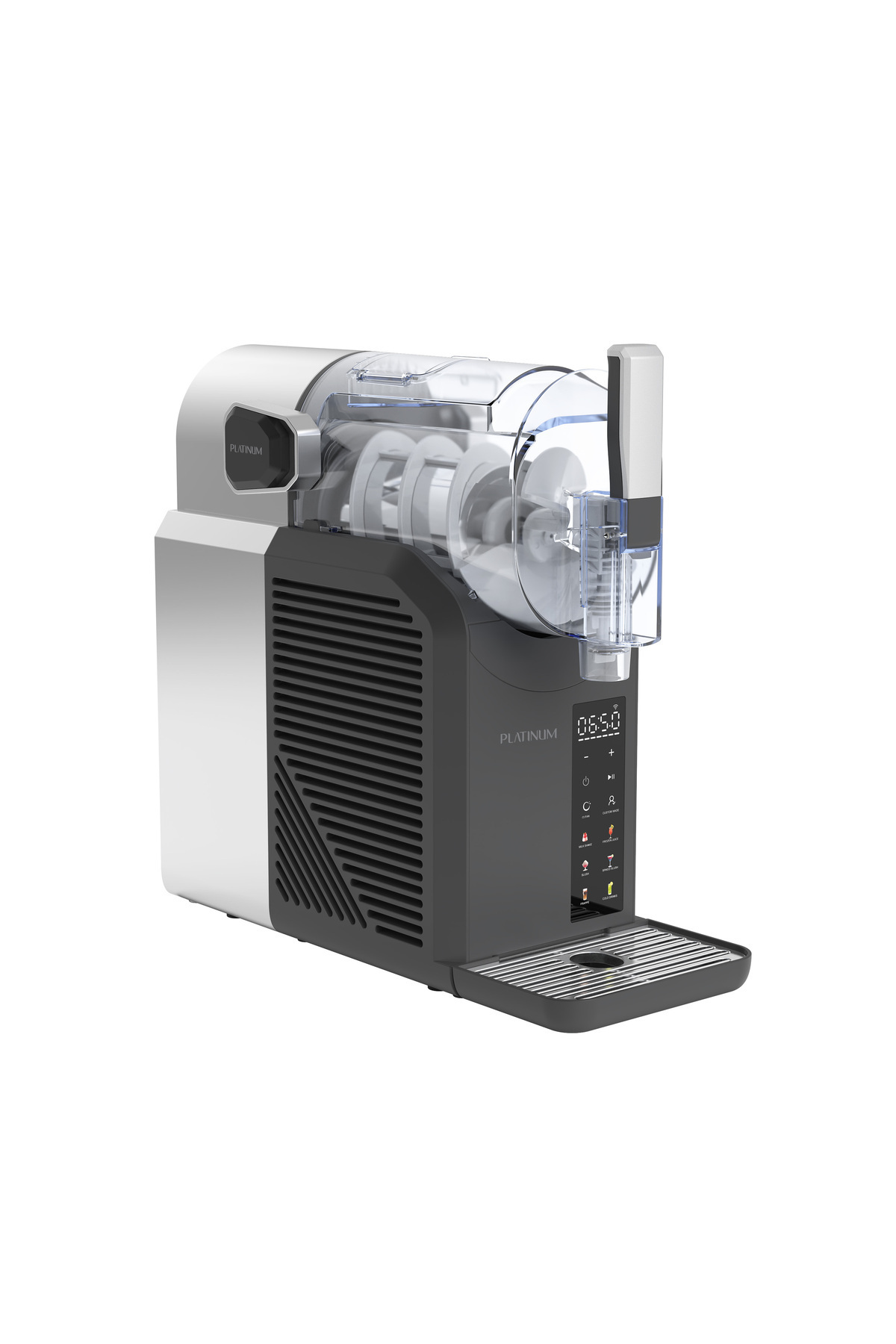 Platinum-ماكينة صنع الثلج SM-X100 سعة 2 لتر، 8 برامج مُعدّة مسبقًا، شاشة لمس LED، 200 واط - رمادي 5