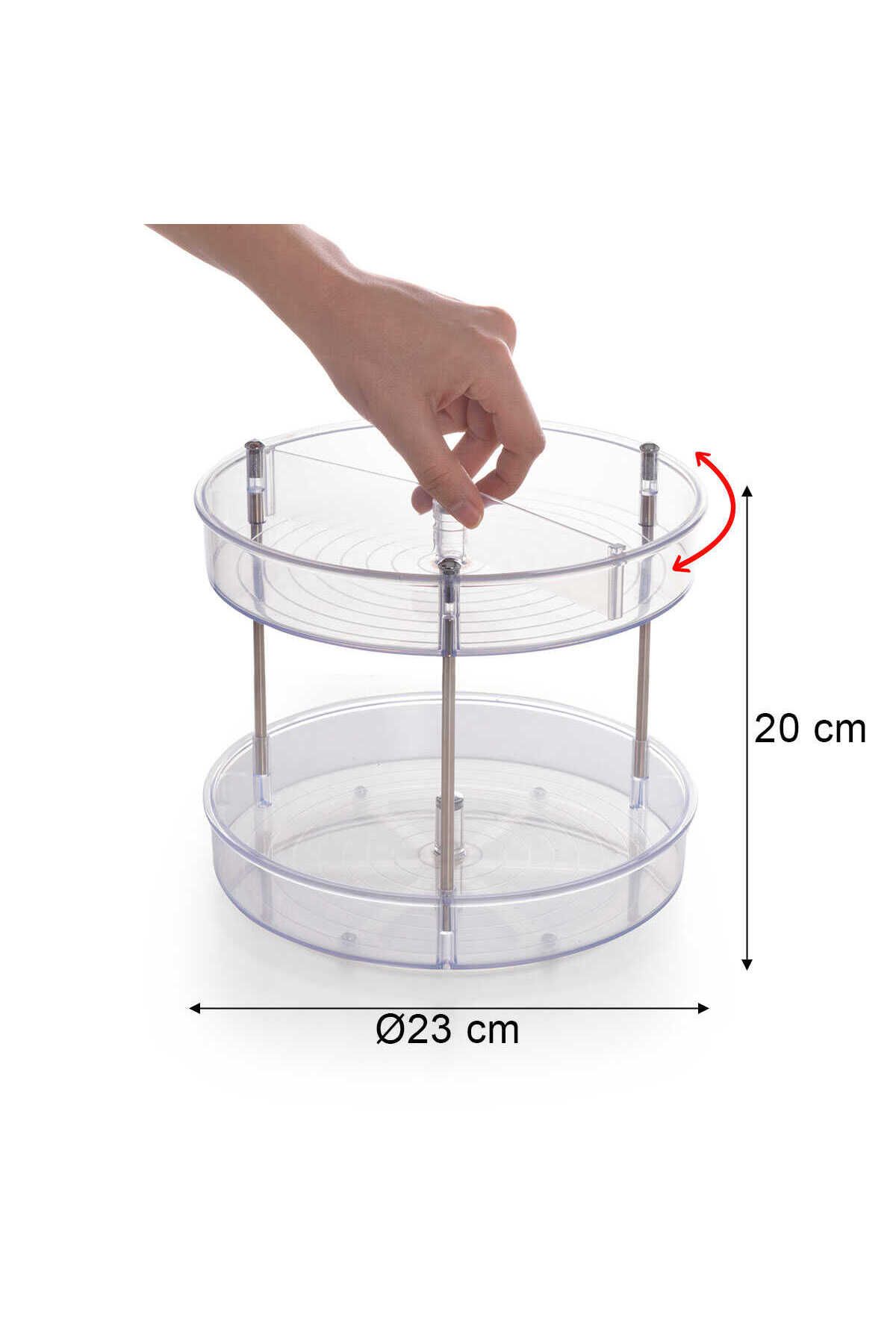 Prima Nova-Primanova Elpida Transparent Two-Tier Rotating Shelf 4