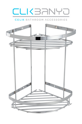 ÇELİK BANYO ZERRİN İKİLİ ŞAMPUANLIK 19X19 CM 304 PASLANMAZ ( 10 YIL PASLANMAZ...