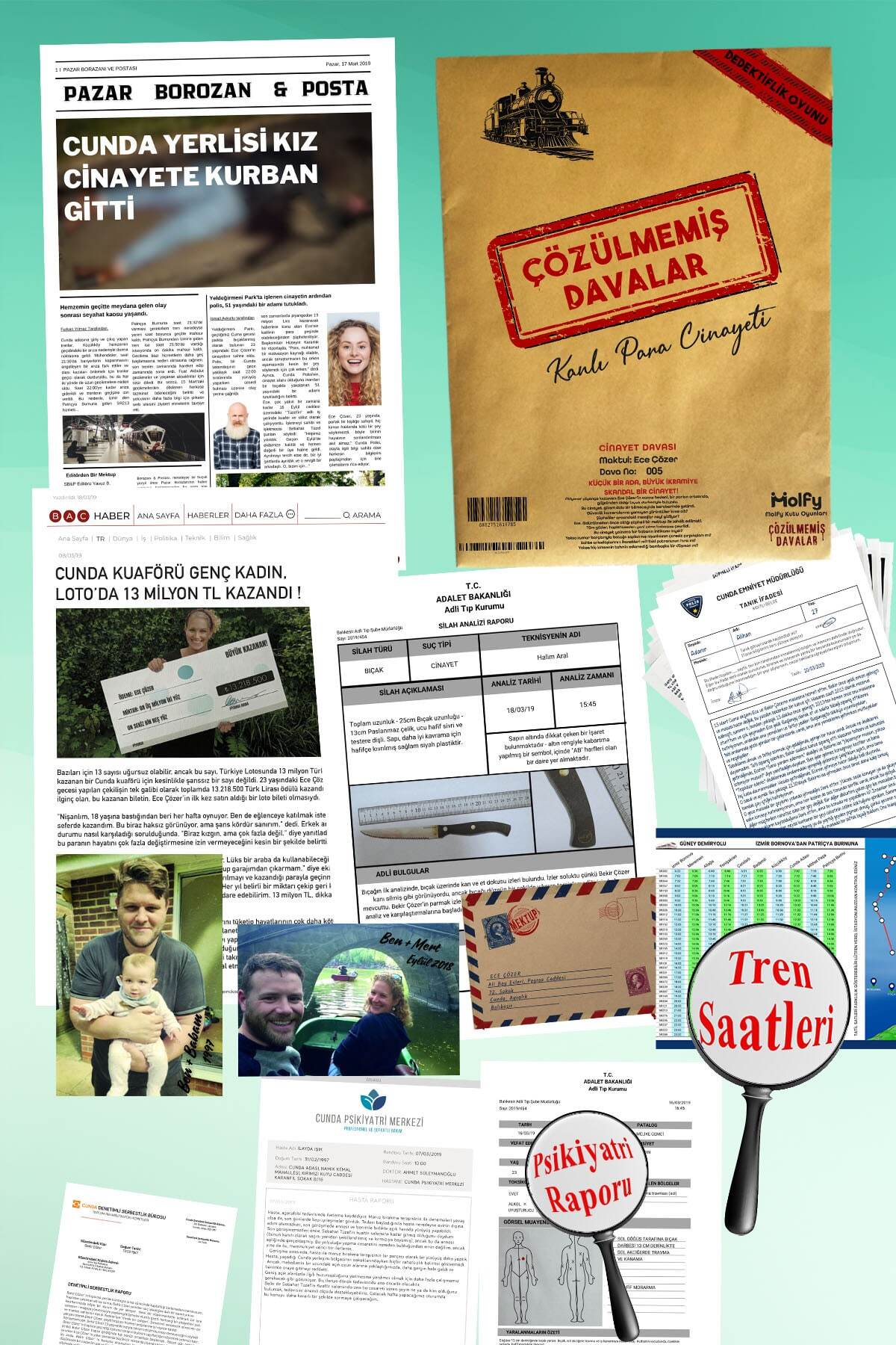 çözülmemiş davalar Mükemmel Altılı Dedektif Oyunu Cinayet Oyunu Akıl Hastanesi Dedektiflik Oyunu Dava Çözme Kutu Oyunu fotoğrafı 6 (önizleme)