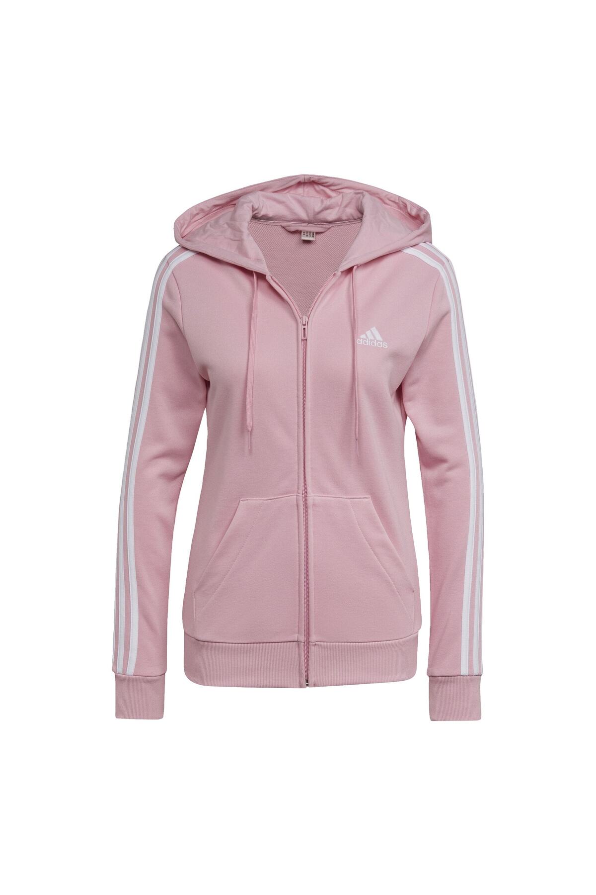 adidas Essentials French Terry 3-stripes Full-zip Kapüşonlu Üst görsel 4