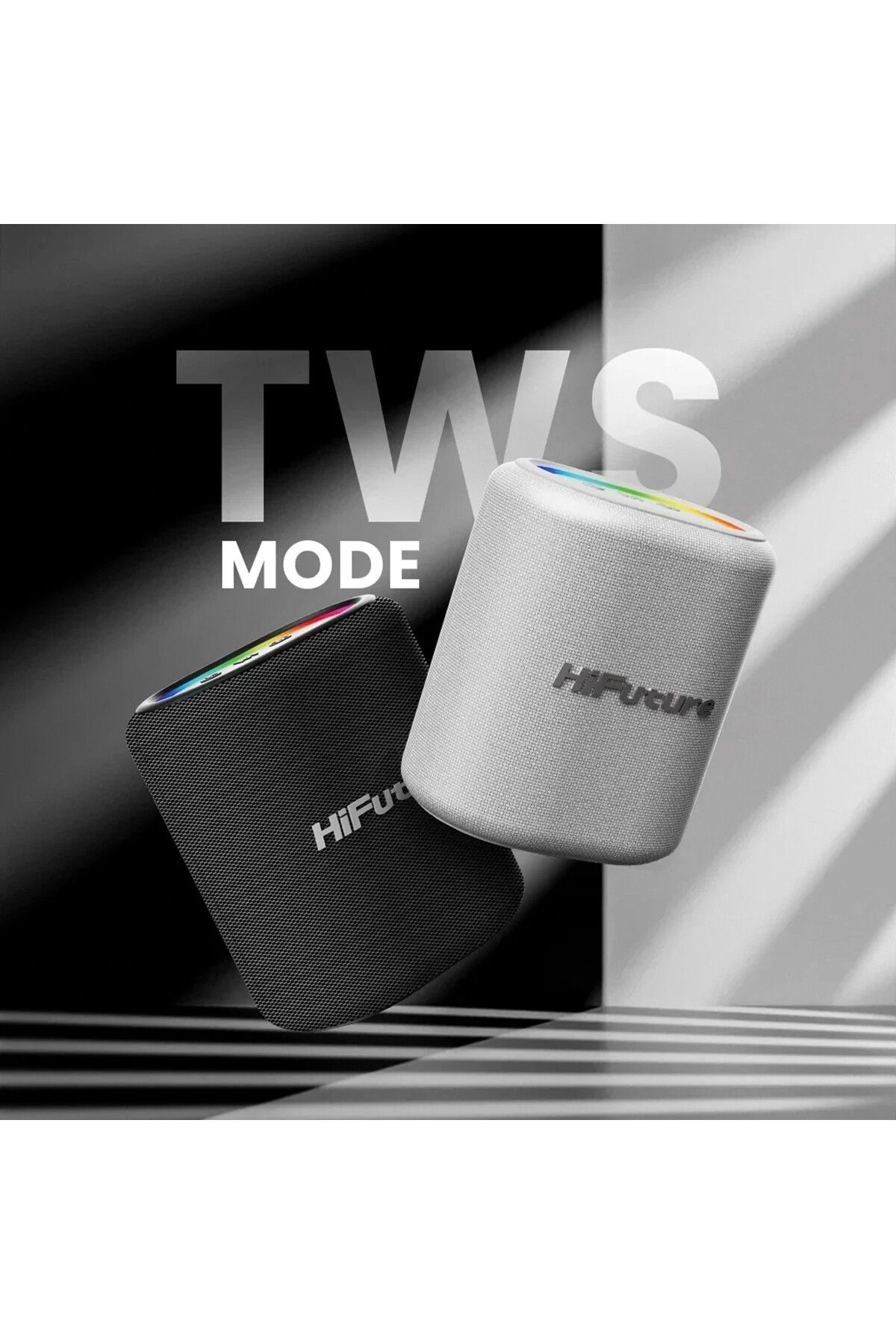 HiFuture-Vocalist 100 Wireless Bluetooth 25W Rgb Tws Portable Karaoke System Speaker with Microphone 7