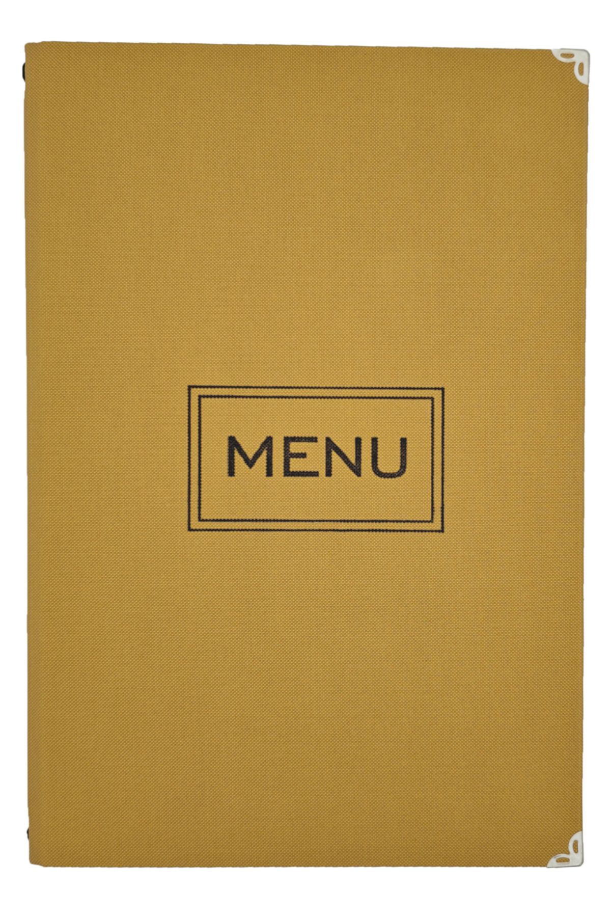 ankara menü-A4 Thermo Leather Menu Container, Embossed Printed (Elastic - Snap-On - Drawstring) 2