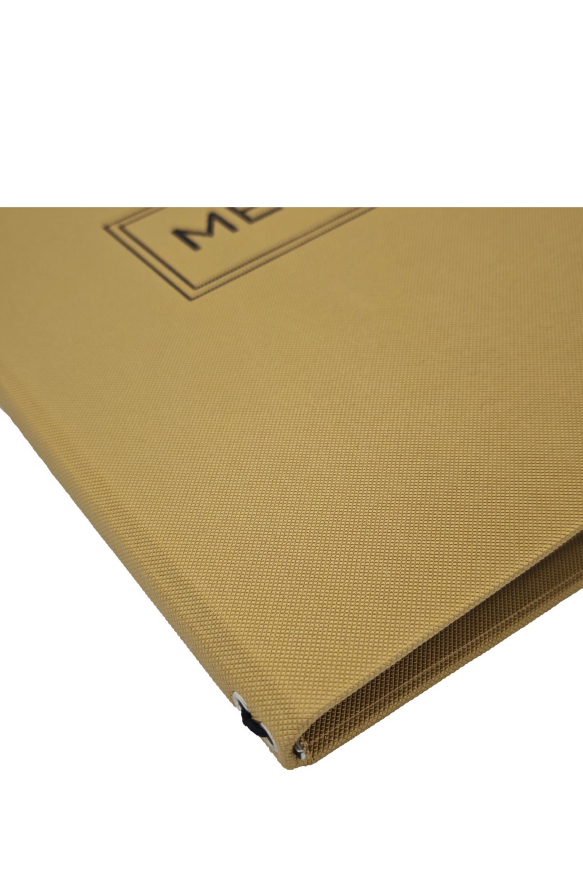 ankara menü-A4 Thermo Leather Menu Container, Embossed Printed (Elastic - Snap-On - Drawstring) 3