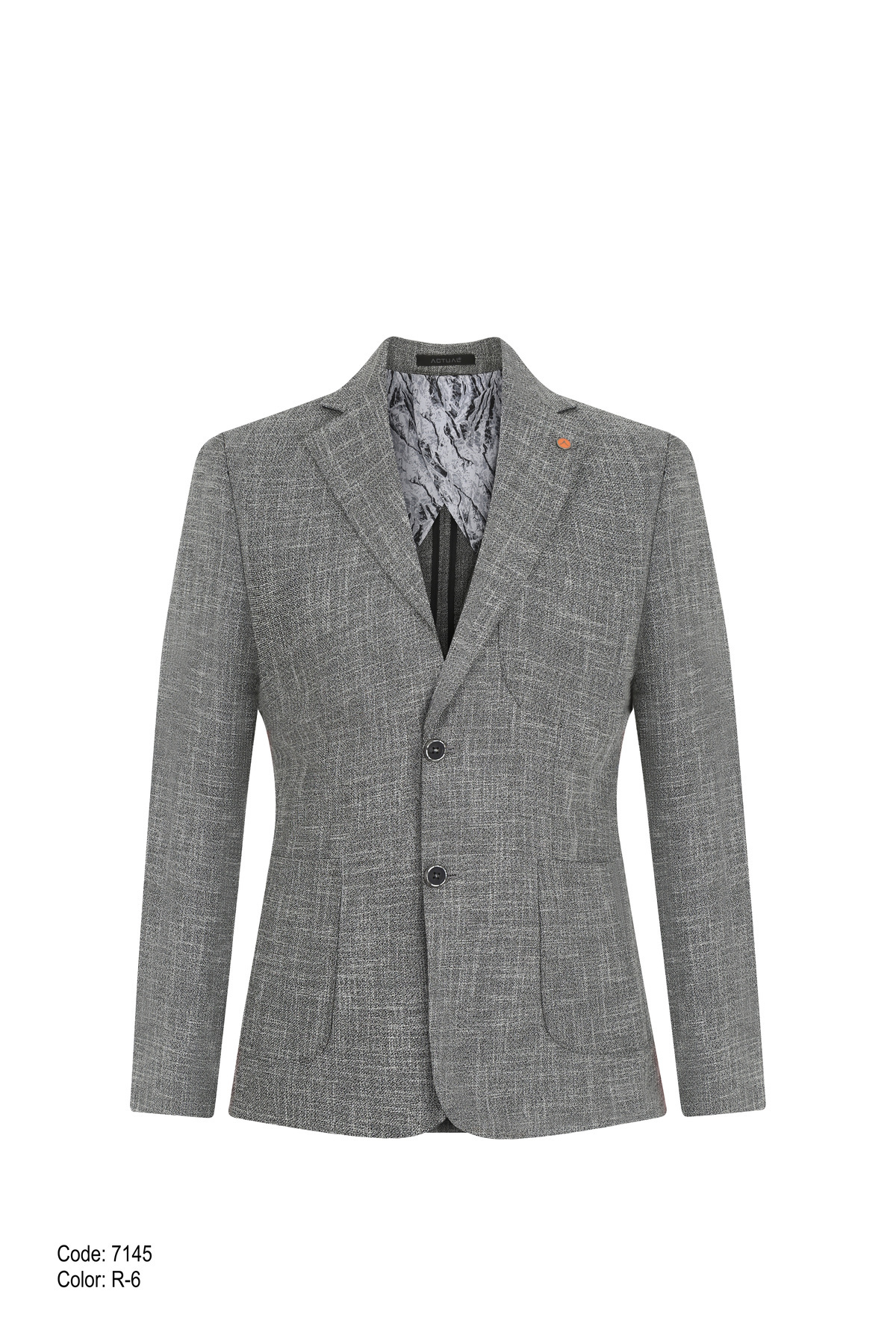 ACTUAL  Slim Fit Blazer Tek Ceket 7145-1 R6 Siyah - Görsel 7