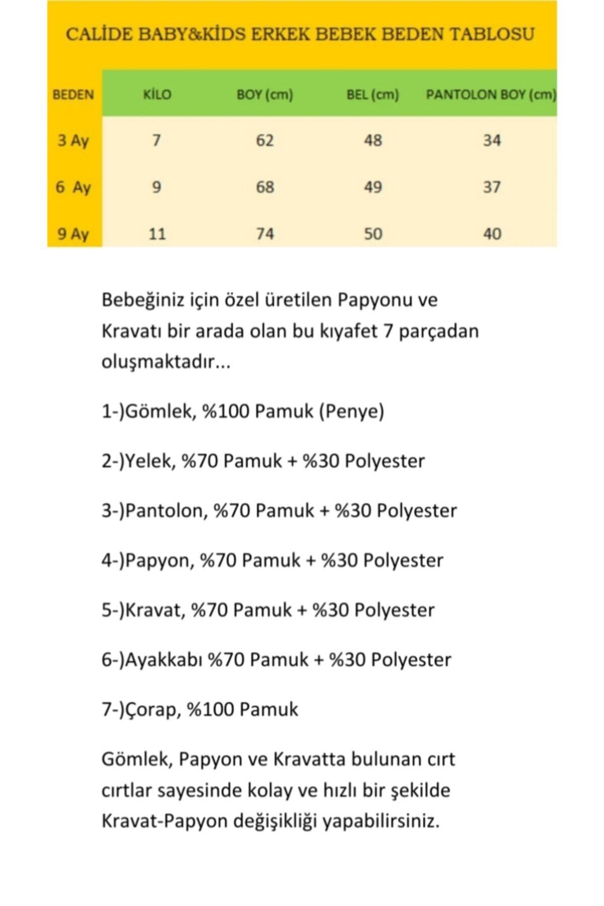 Calide Baby&Kids Osmanlı Tuğralı Erkek Bebek Kaftan Mevlüt Takımı / Sünnet Kıyafeti fotoğrafı 7 (önizleme)