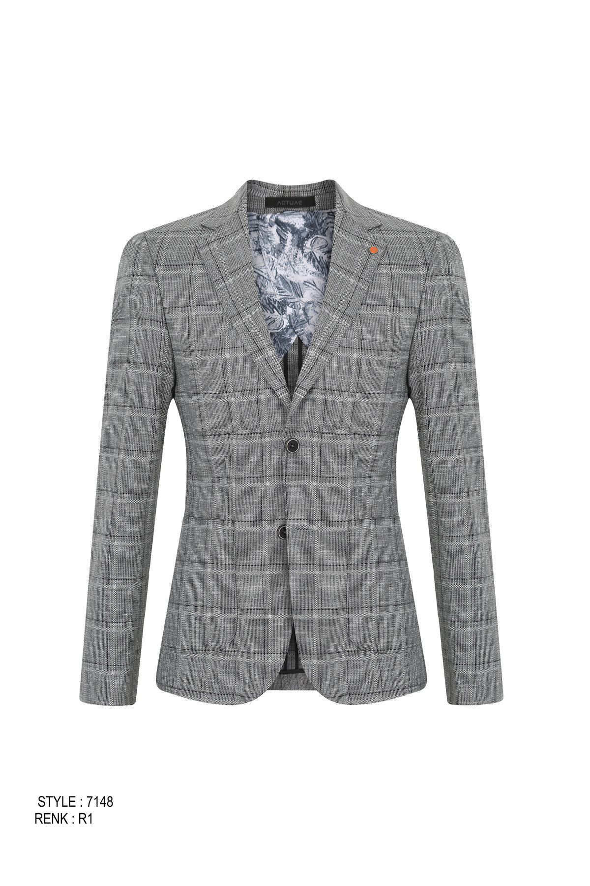 ACTUAL  Slim Fit Blazer Tek Ceket 7148-1 R1 Siyah - Görsel 7