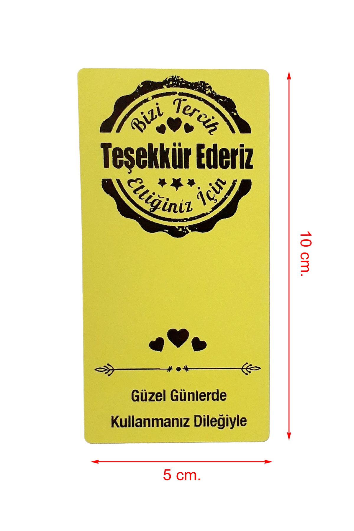 DİJİTAL BARKOD Bizi Tercih Ettiğiniz Için Teşekkür Ederiz, Güzel Günlerde Kullanın Rozet, Damga 5X10CM 100 Adet