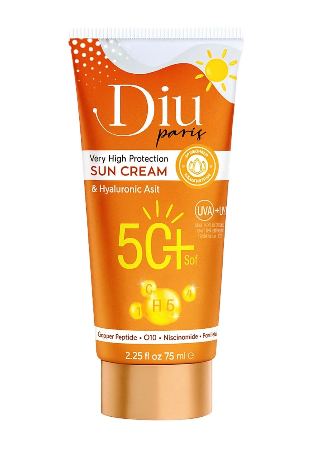 Diu Paris Güneş Kremi Spf50 Yaşlanma Leke Karşıtı Suya Dayanıklı
