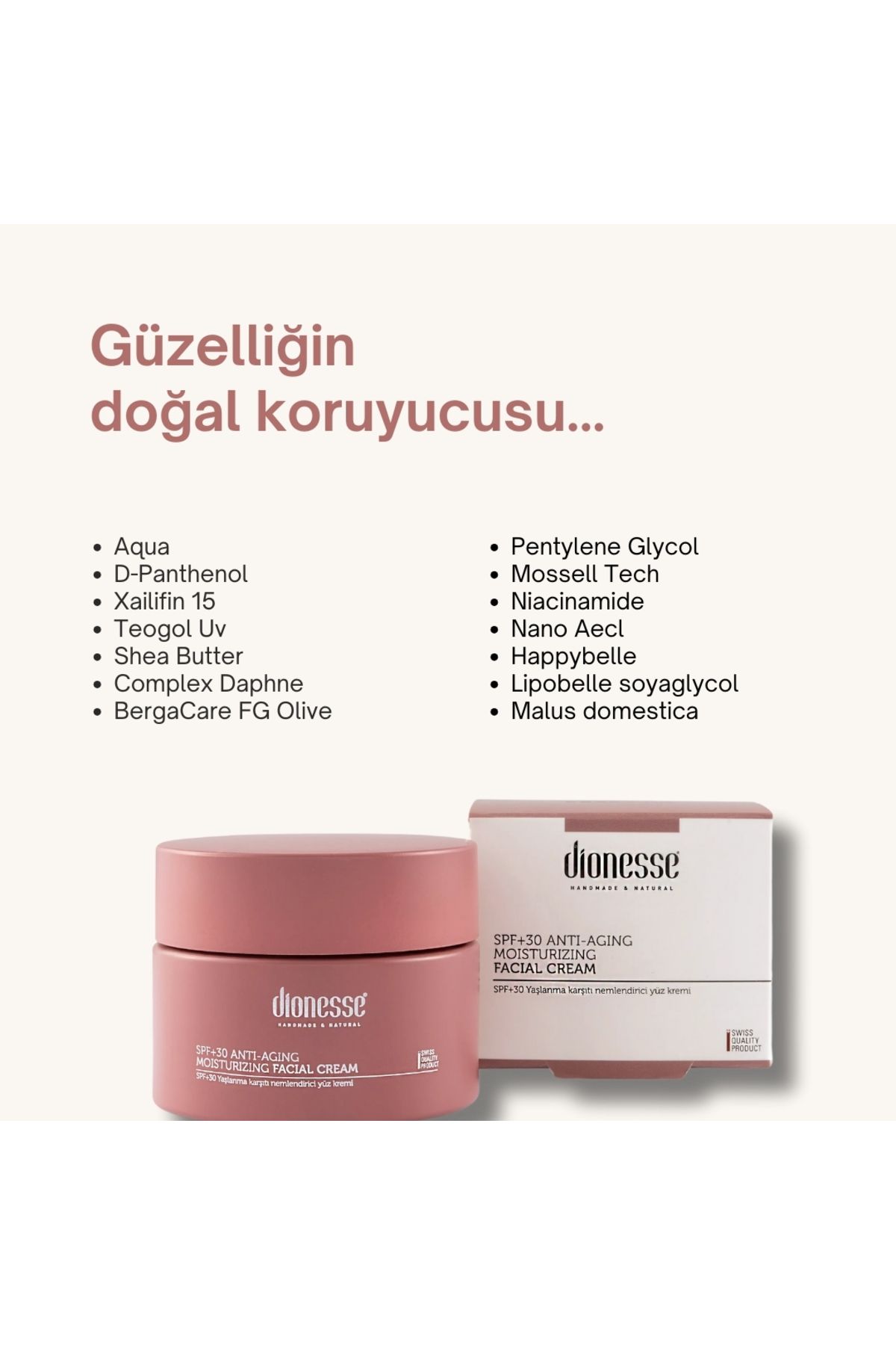 dionesse-Moisturizing Spf 30 Day Cream 50 ml - Intensely Moisturizing and Skin Supporting Sunscreen 4