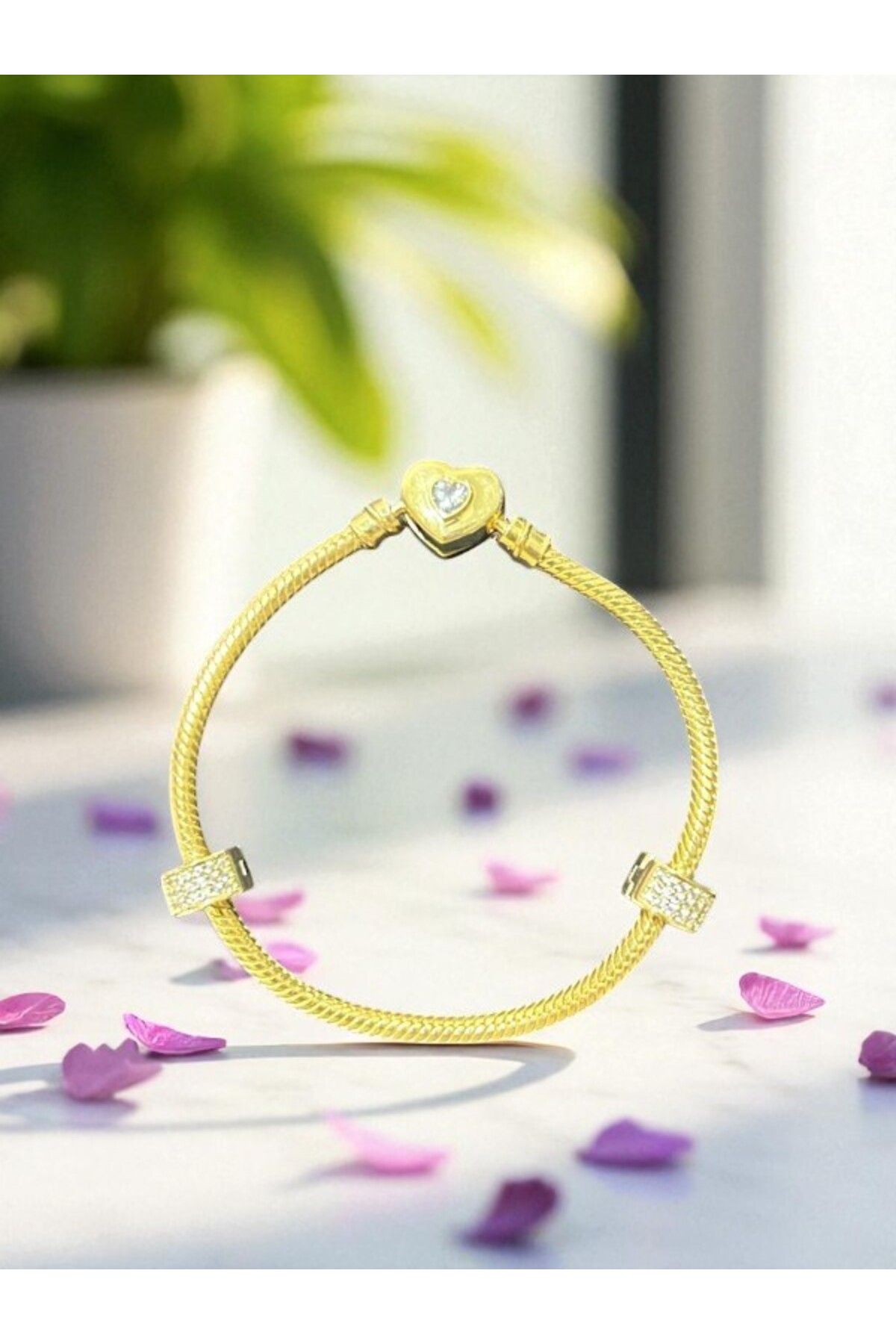 THE SILVER JEWELRY 14k Altın Kaplama Özel Tasarım Bileklik