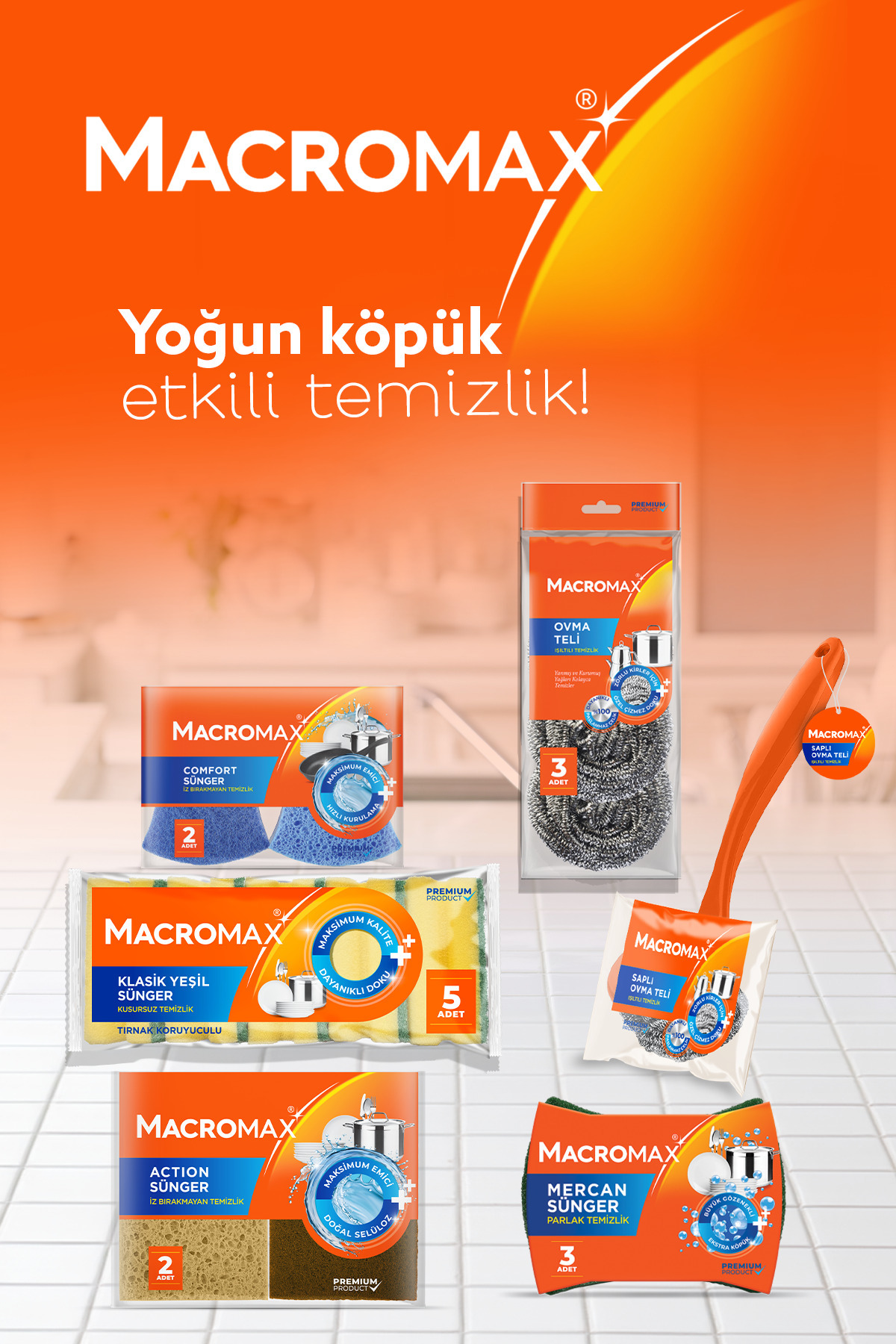 MACROMAX-Scrub Wire with Handle, Stainless Steel Dish and Grill Brush with Ergonomic Grip Handle 3