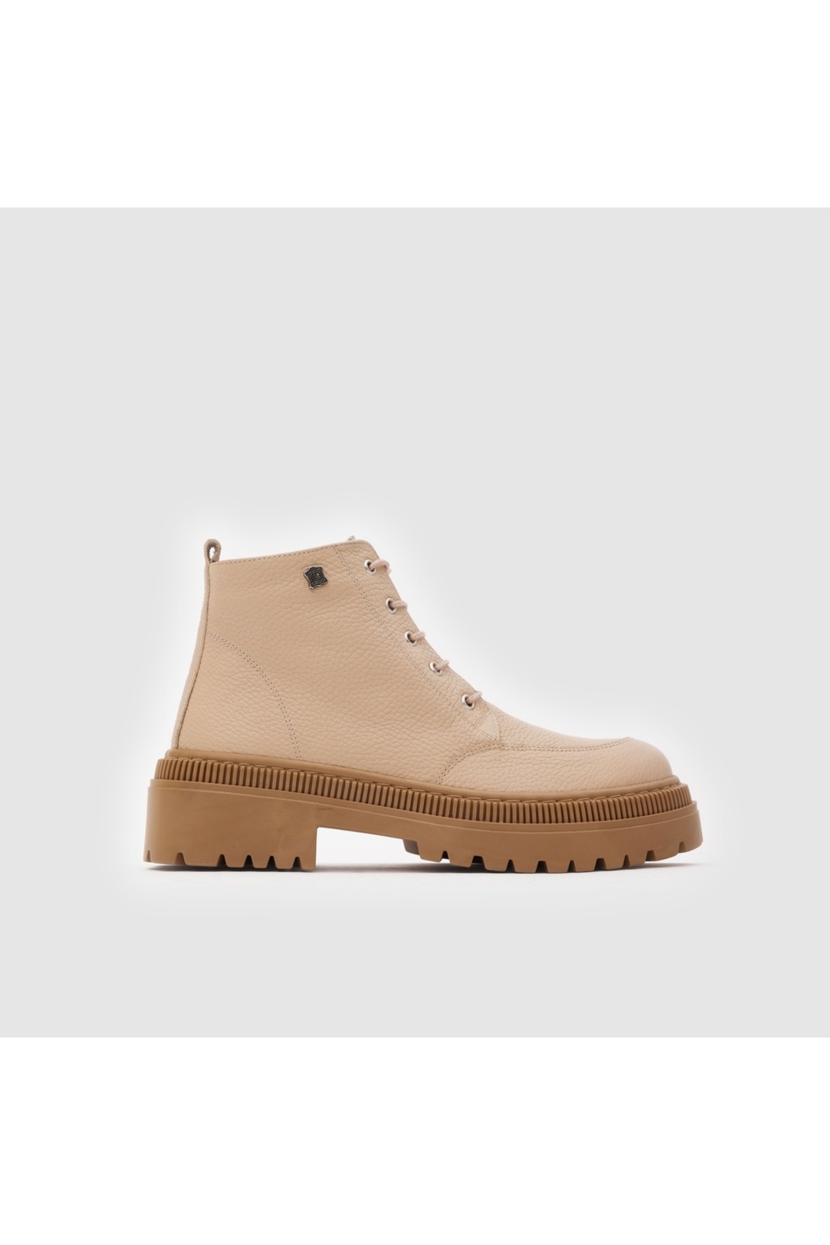 توگو چکمه راحتی زنانه چرم اصل بژ روشن [060140]