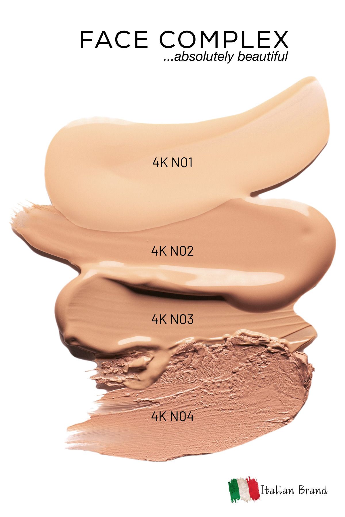 FACE COMPLEX-4k Foundation 30ml Fond De Ten Rezistent La Apă N03 - Italia 2
