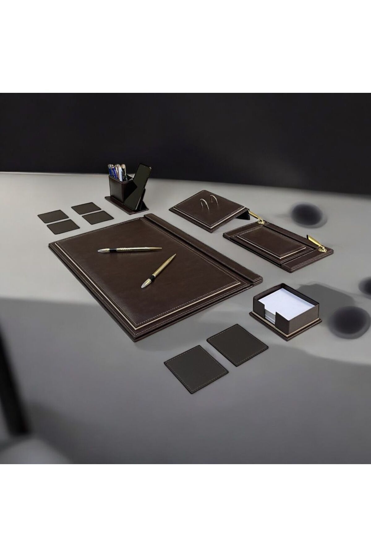 Eren Ofis Set De Covoare De Birou Din Piele Atlantic, Model De Lux, Nou, Cadou Pentru Birou, Covoare De Birou - Single Dimension