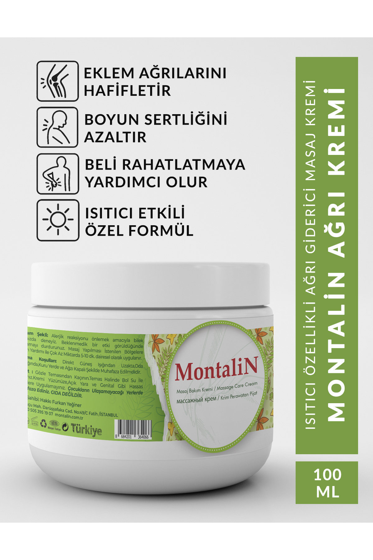 montalin Krem (ağrı Giderici Masaj Kremi) 100 Ml