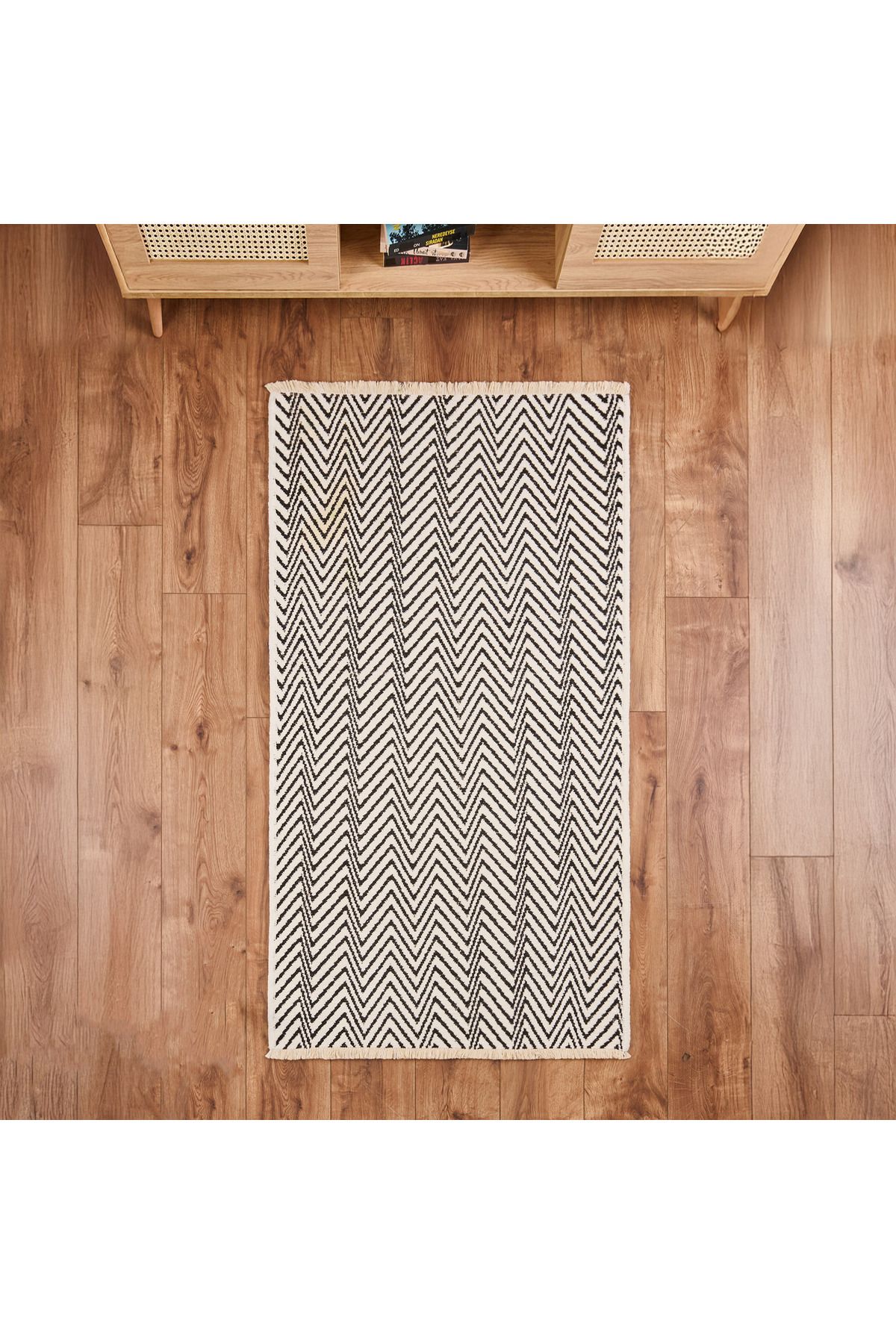 Evidea Soft Pirn Halı - Siyah - 80x150 cm