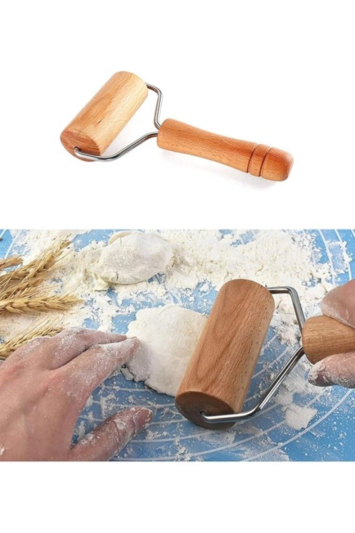 Hepyeniyiz hep yeniyiz Mini Merdane,Hamur Silindiri,Hamur Açmak İçin Pratik Mini Merdane,Pizza,Börek,Hamur