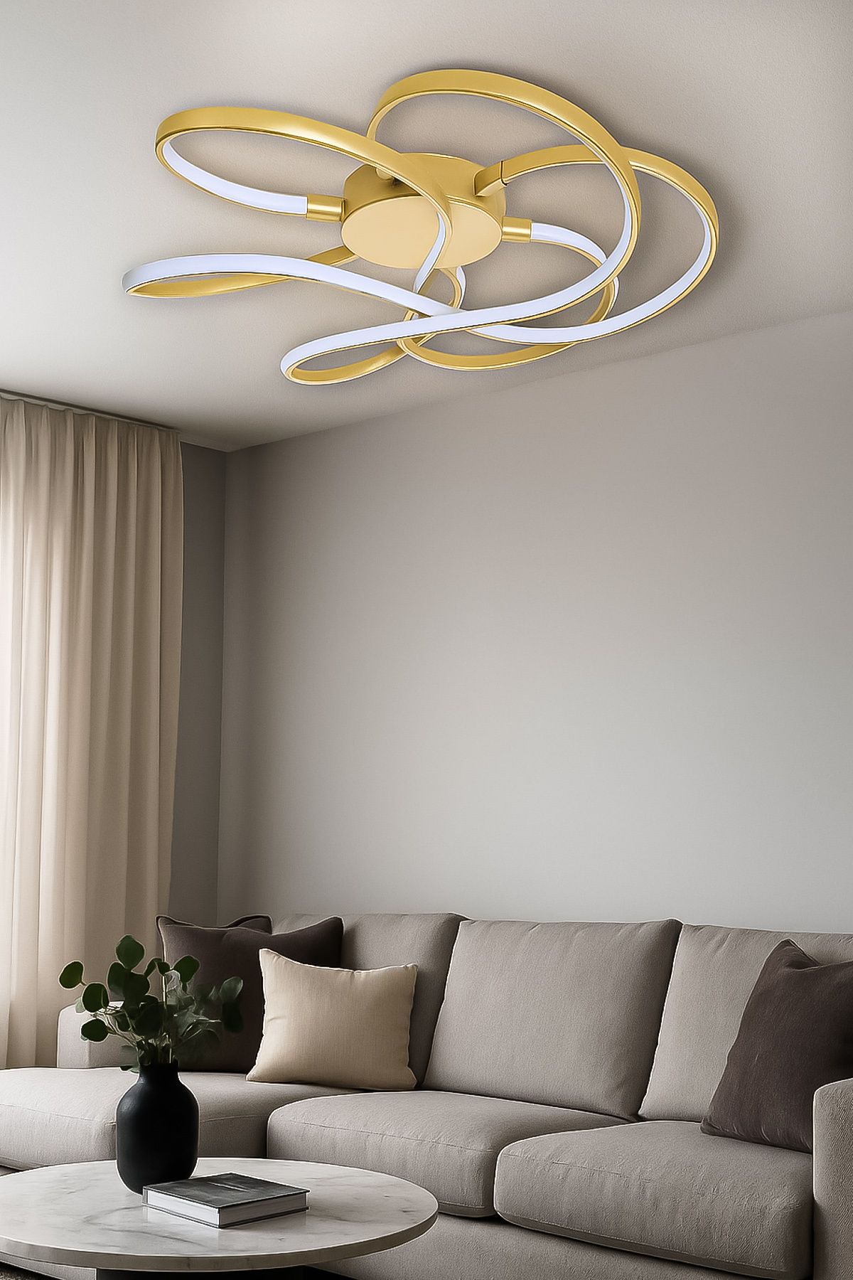 Turanconcept Oktopus Modern Tasarım Dekoratif Enerji Tasarruflu Led Aivze Oturma Odası Yatak Odası Mutfak