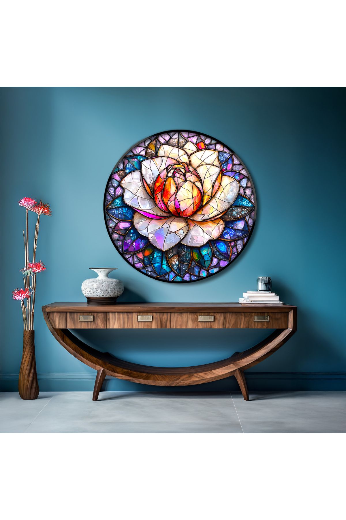 bds art sanatı evinize taşır Lotus Çiçeği Vitray Spektrum™ Stained Glass Serisi