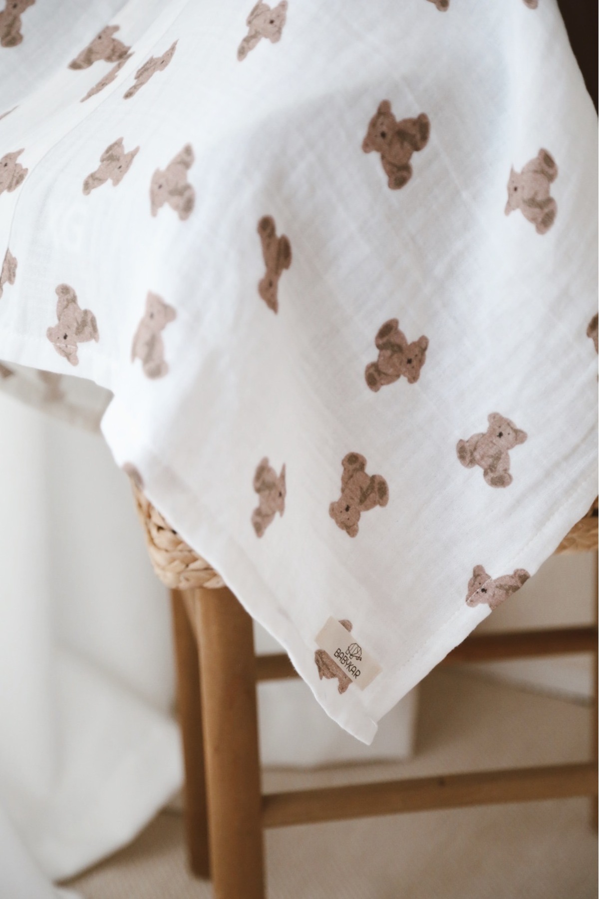 BabyKAR Bear Puset Örtüsü Müslin %100 Pamuk fotoğrafı 3 (önizleme)