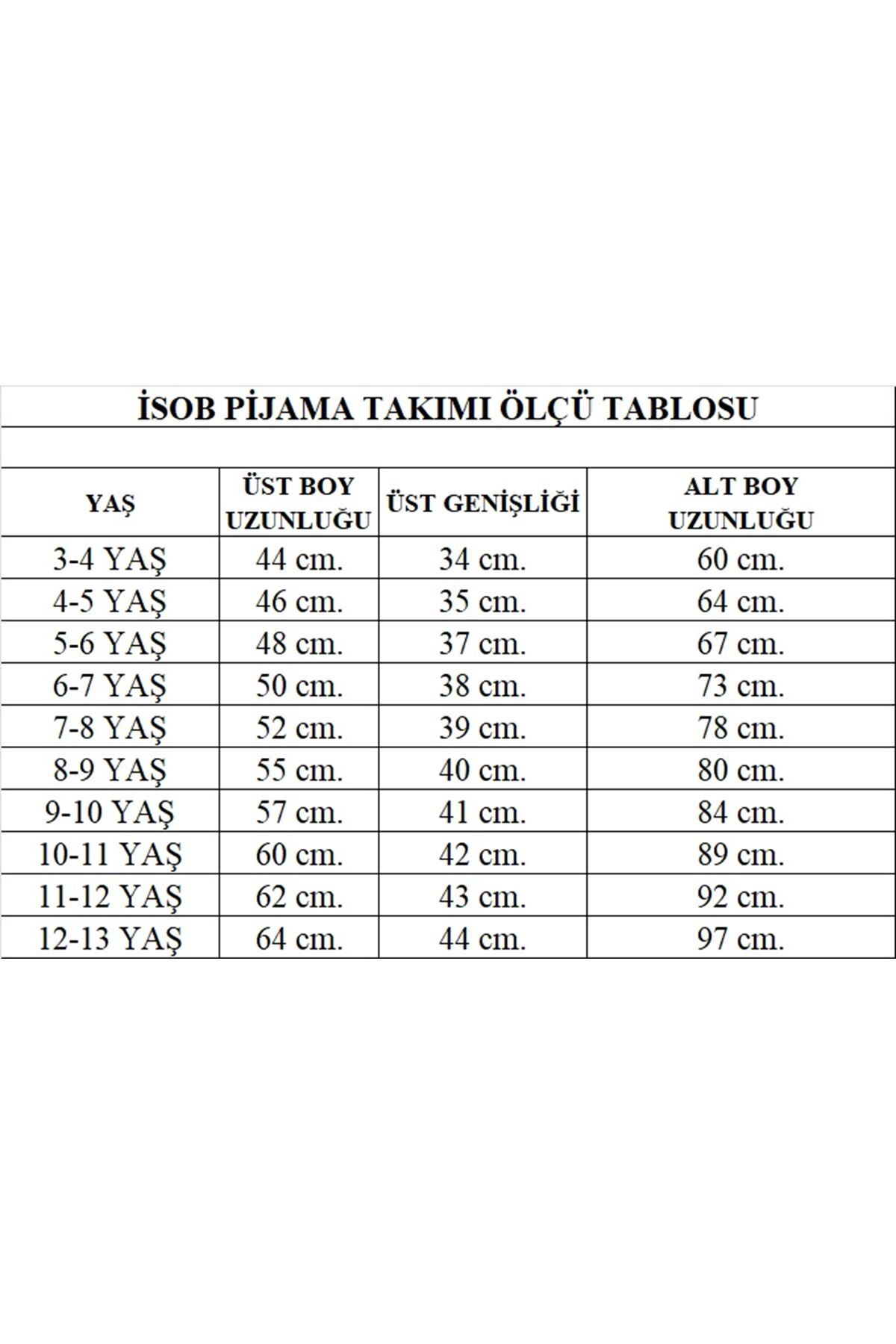 yagmurgiyim İSOB Gül Kurusu Çiçek Desen Fitilli İnterlok Kumaş %100 Pamuk Kız Çocuk Pijama Takımı 8-12 Yaş 1131 fotoğrafı 2 (önizleme)