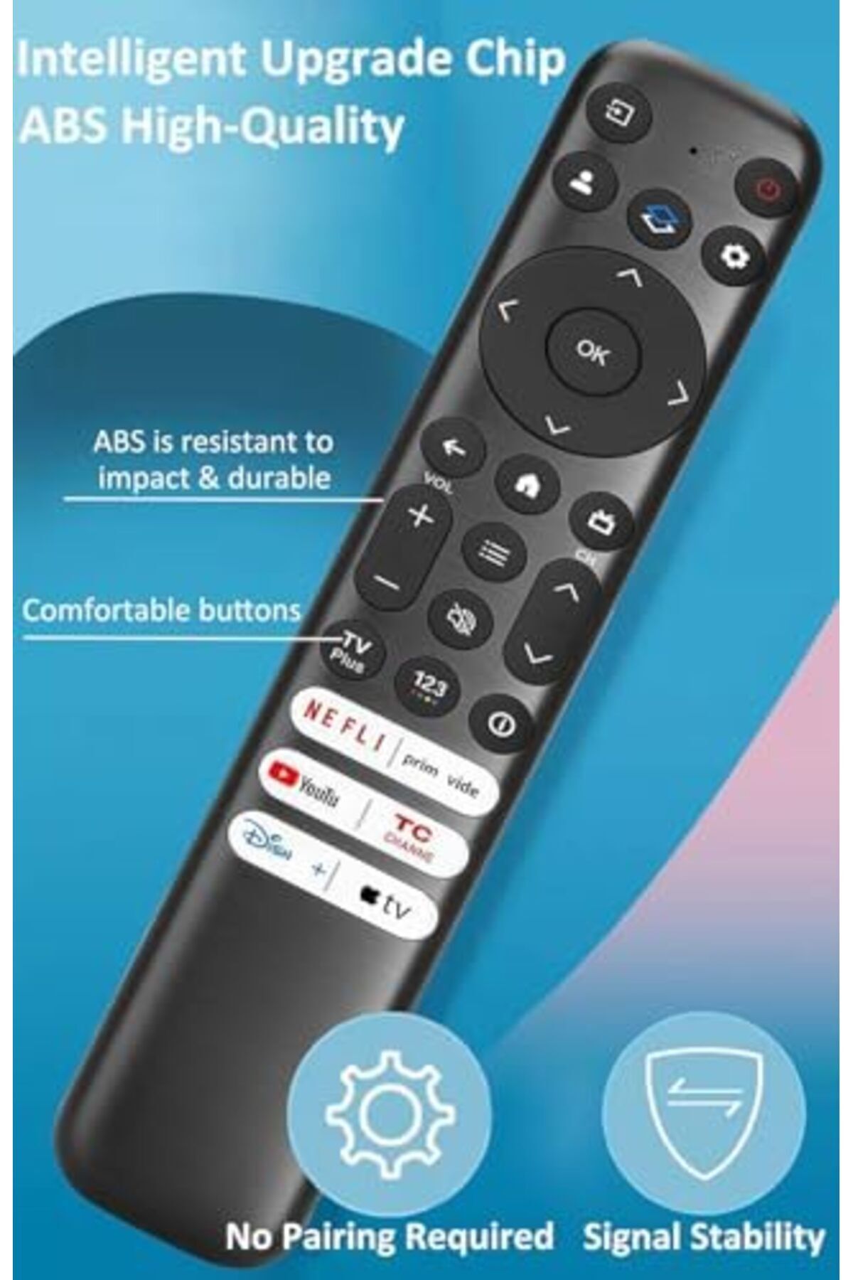 Bogadini-Replacement Remote Control RC813 for TCL Google TV LED UHD QLED FHD HDR, Voice Compatible, Black 4