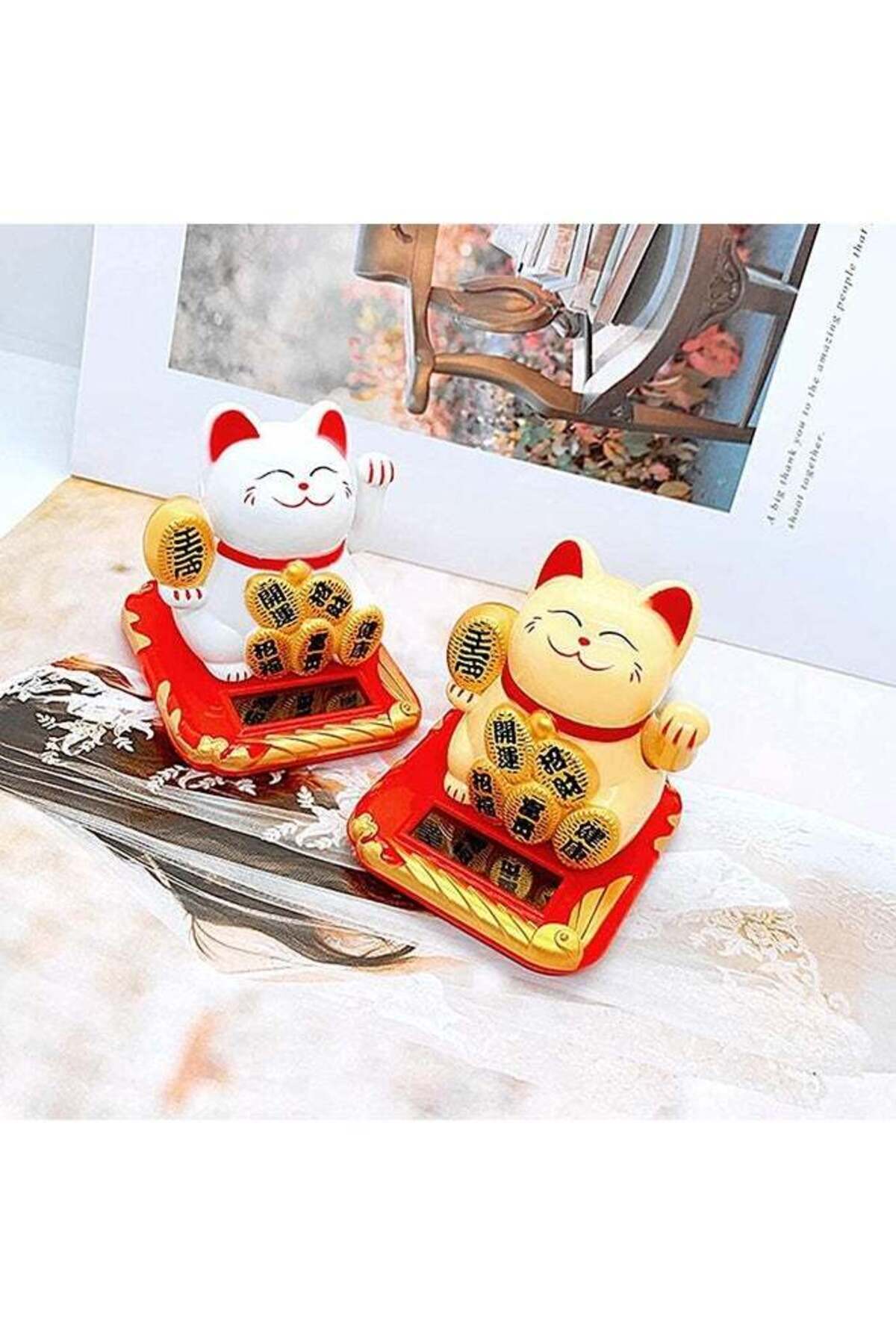 fulina-Lucky Cat Ornaments, Symbolizing Happiness, Wealth and Good Luck, Suitable for Shops and Restaurants 4