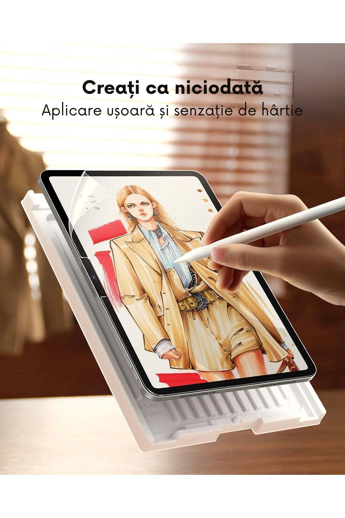 gelle-Glass Screen Protector With Paper Texture For Apple Ipad 10th Generation, 10.9" (2022) / A16 5