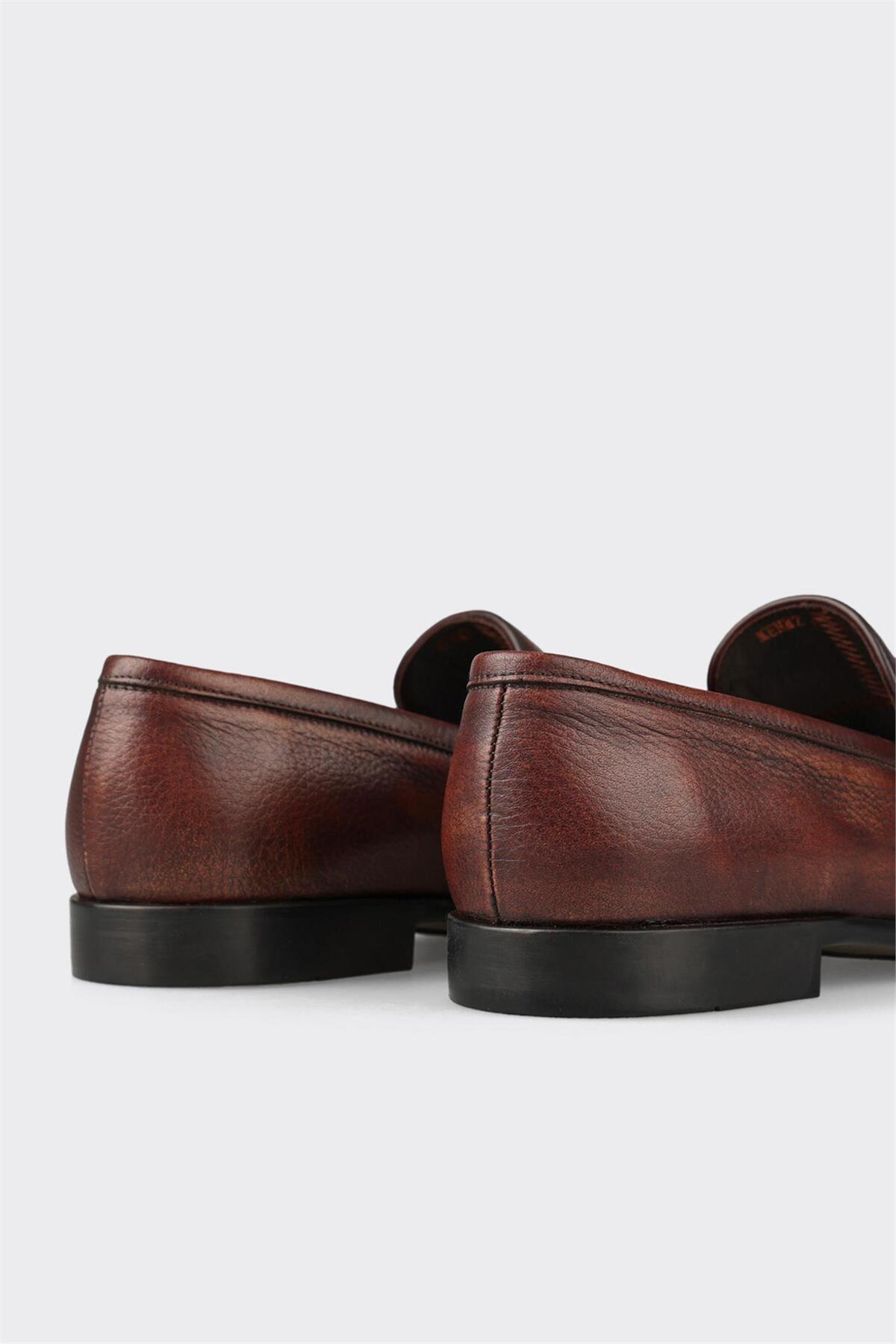 Elle Shoes Kahve Deri Erkek Klasik Ayakkabı görsel 5