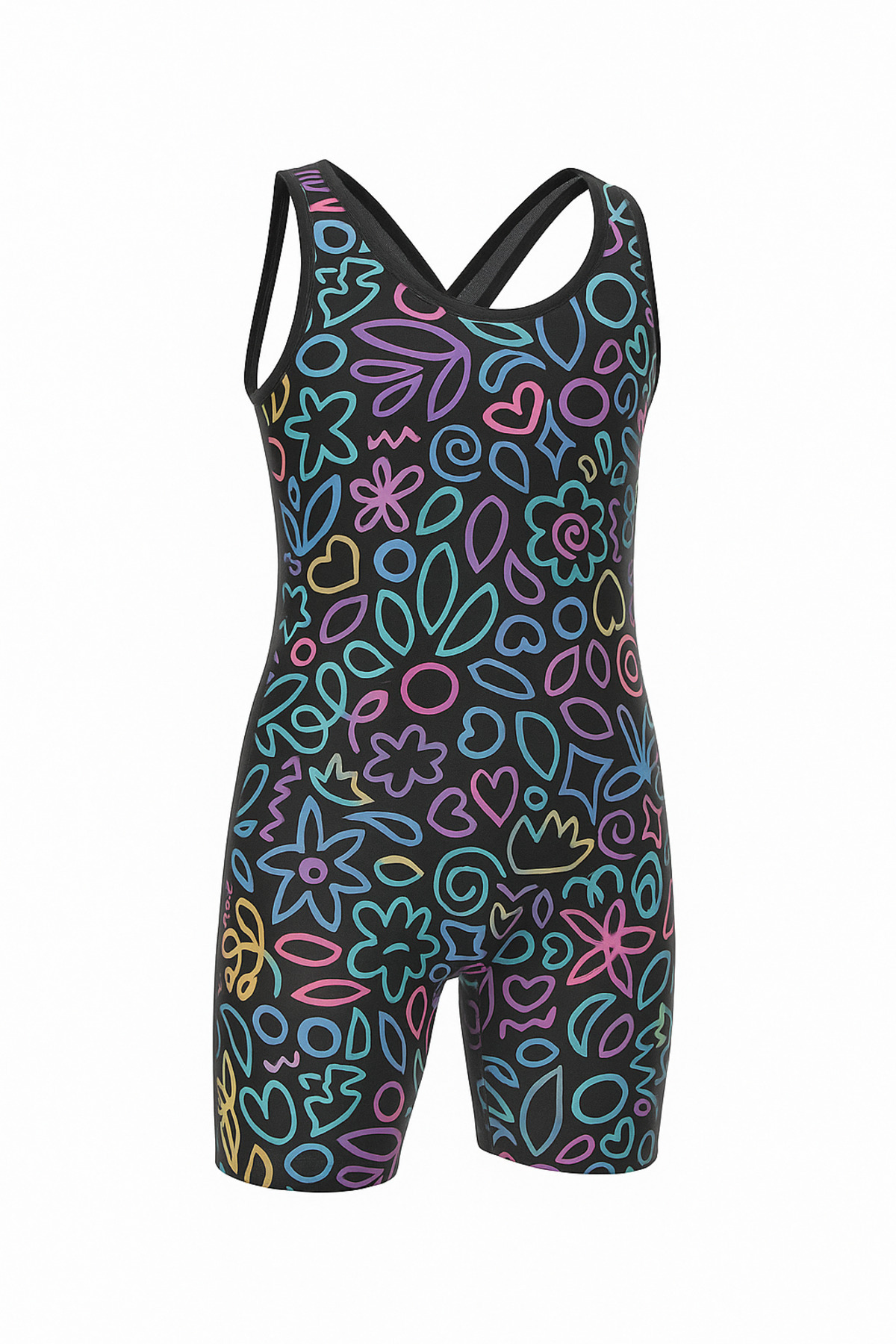 pistyle Costum De Baie Pentru Fete Negru Cu Protecție Solară Cu Factor +40 Femeie - 5–6 years