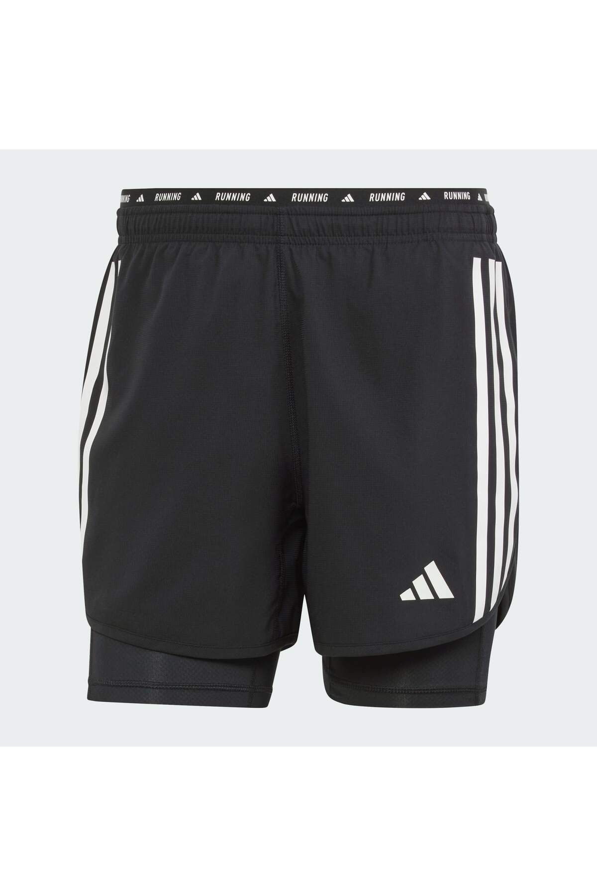 adidas-Own the Run 3-Stripes 2-in-1 Shorts 3