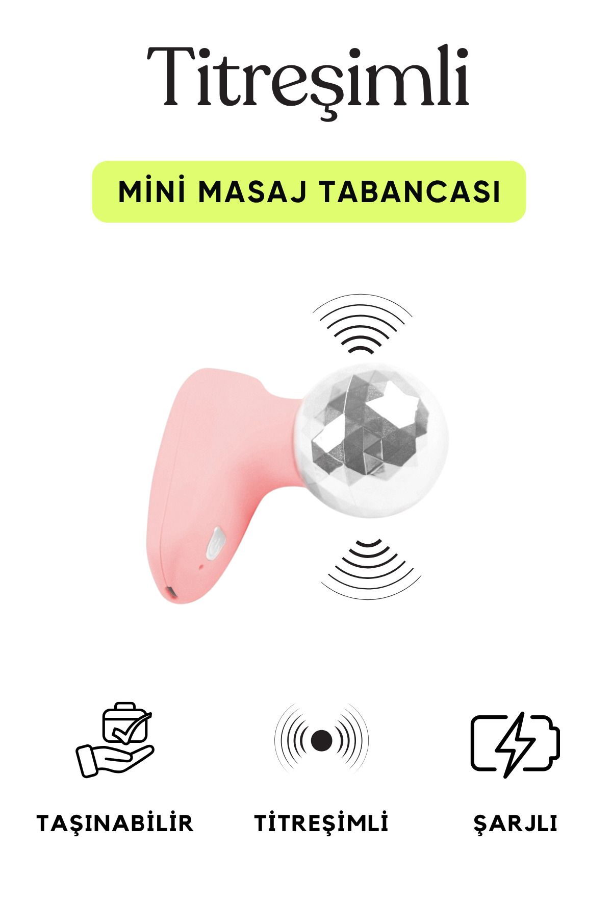 EUROBEST Mini Masaj Tabancası Sporcu Masaj Aleti 8 Modlu Şarjlı Titreşimli Sporcu Masaj Tabancası