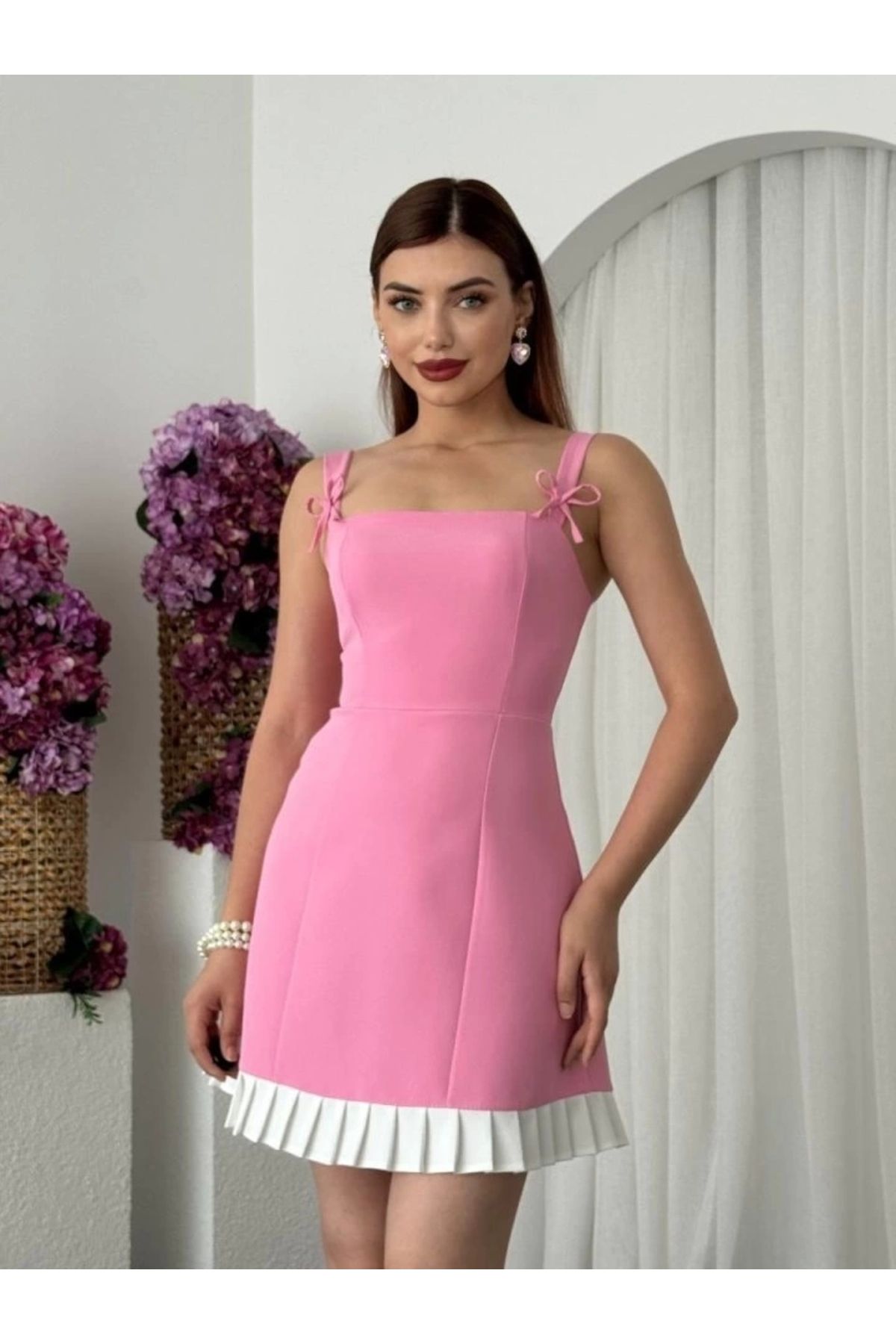 Butik Steel Fiyonk Detay Elbise