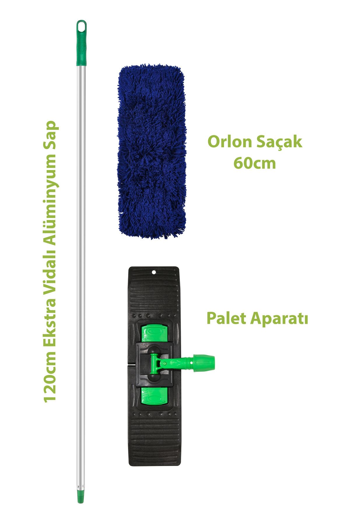 teknotrust Akrilik saplı saçak mop, 60 cm, temizlik kolaylığı sağlar