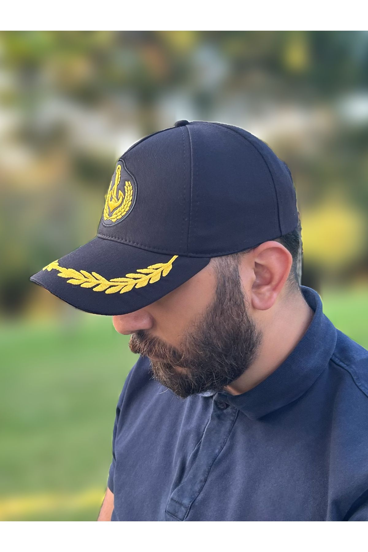 ZERAMİNE Siyah Kaptan Şapka Unisex Model