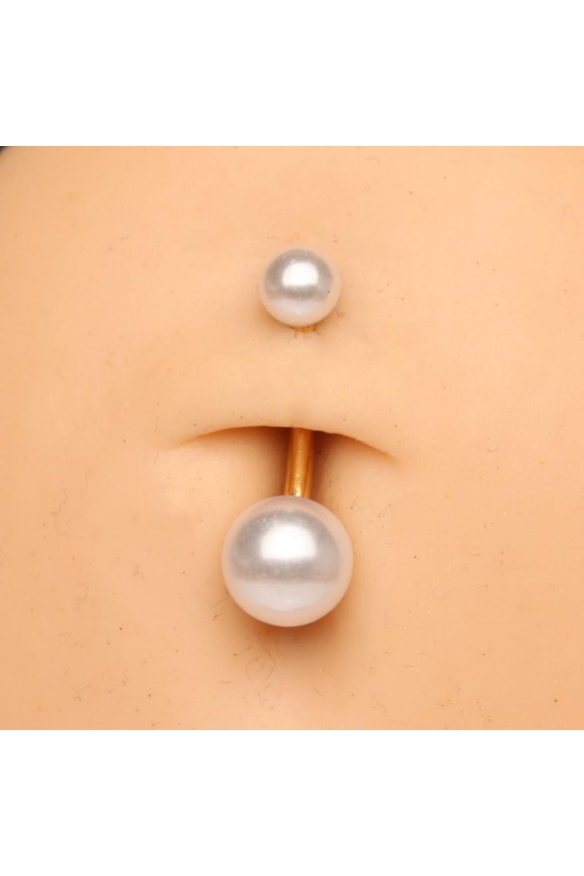 İmgeTattoo İnci Altın Göbek Piercing