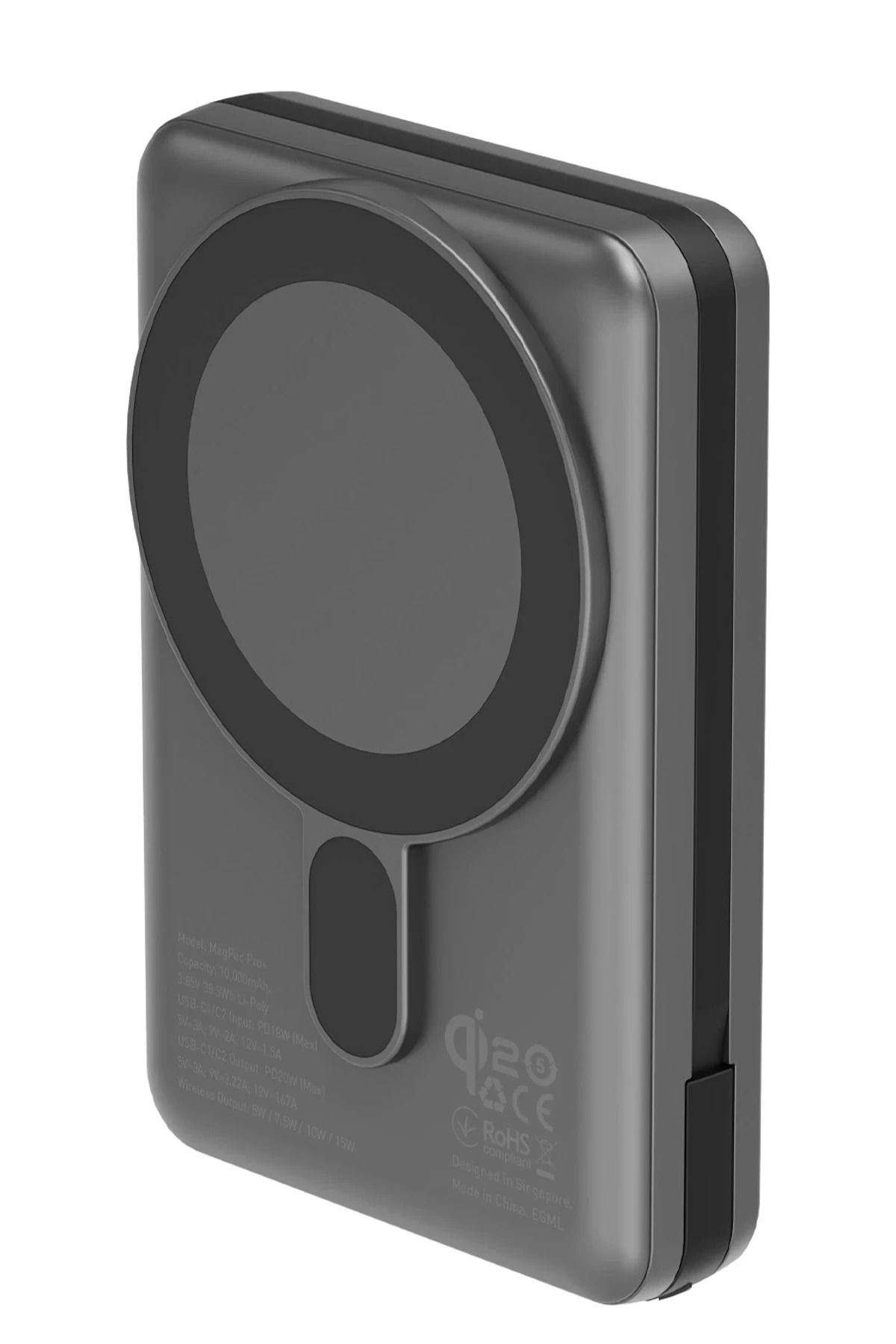 Energea MagPac Pro Plus 10.000 mAh 1 Adet 20W Type-C Kablo ve 15W Kablosuz PD Magsafe Powerbank