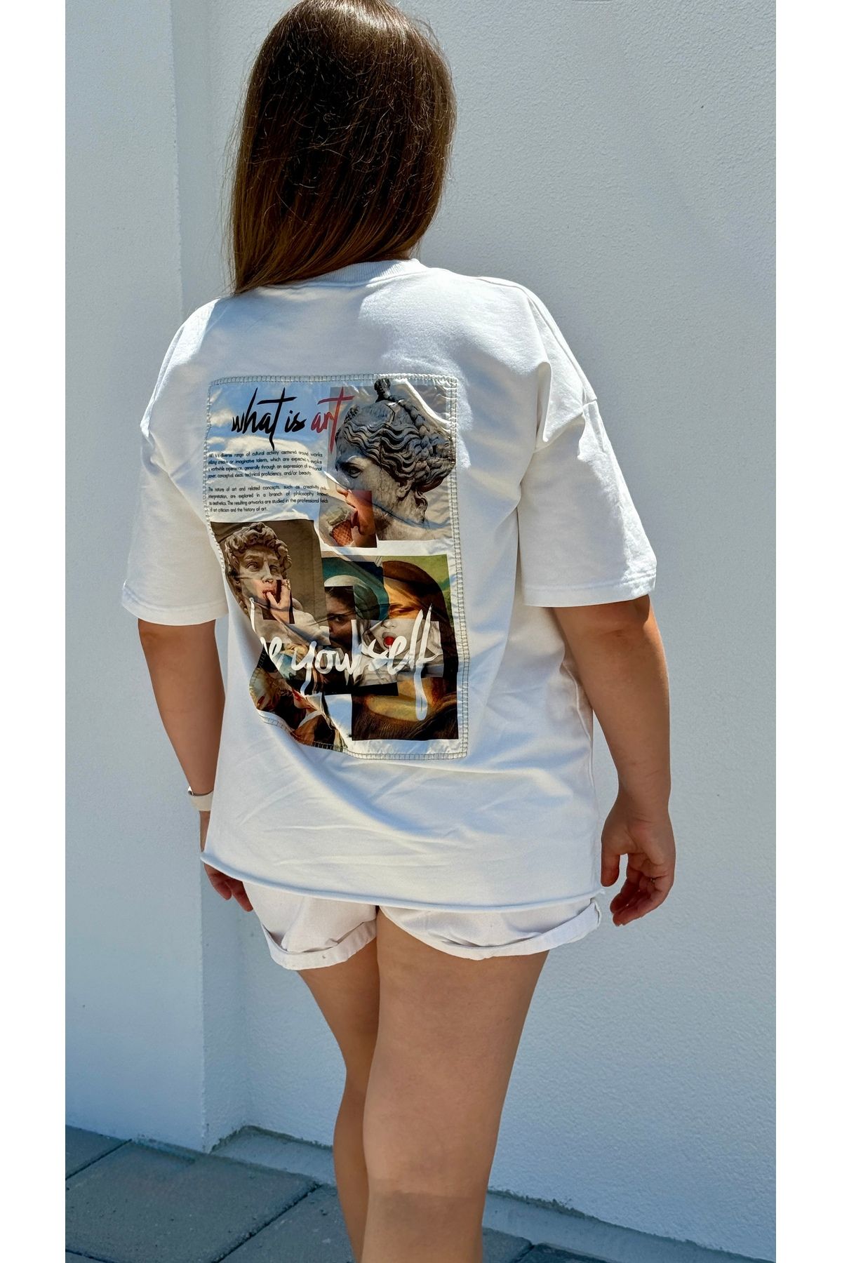 NO BRAND Oversize siyah tişört