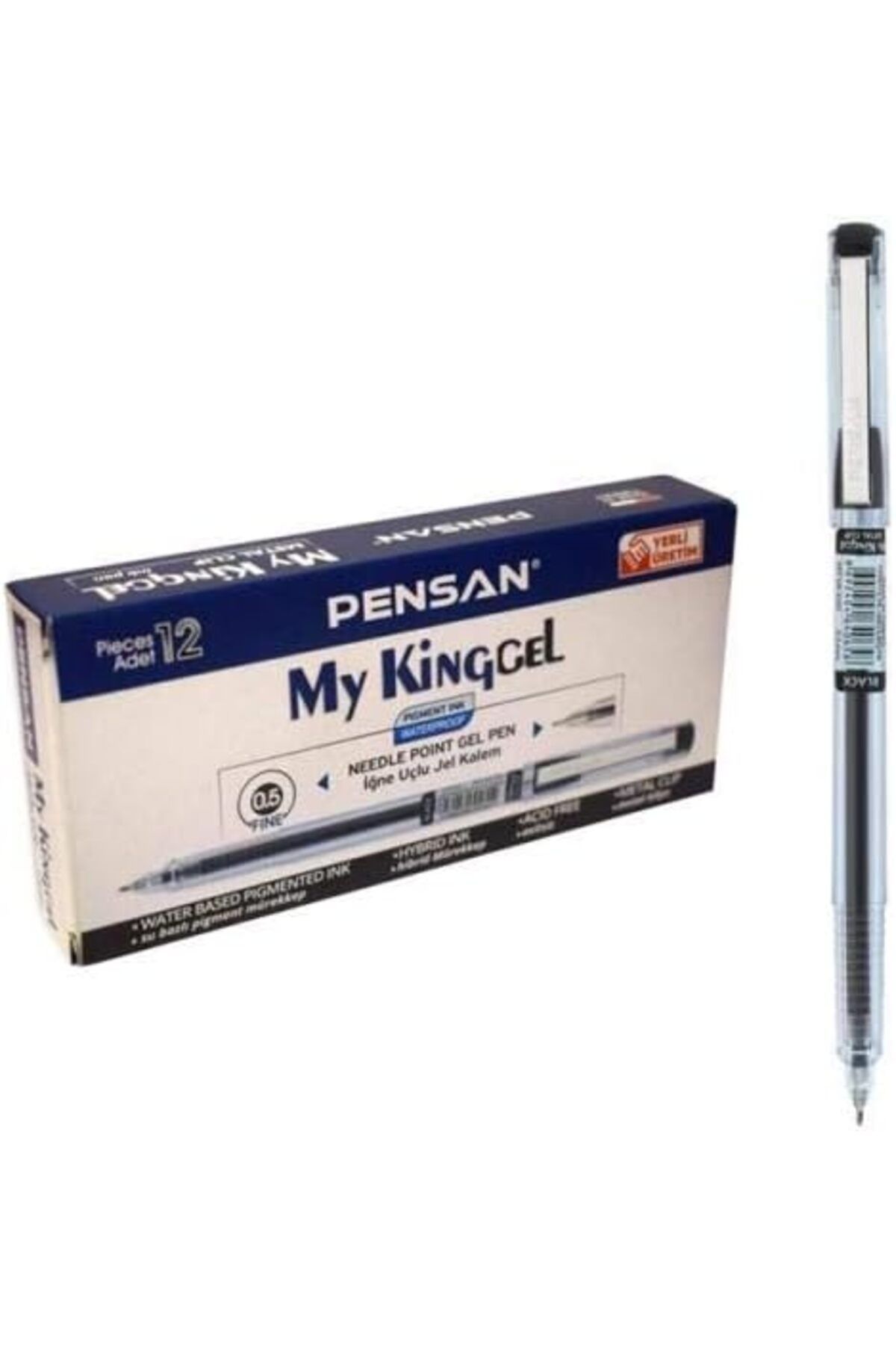 mazıdağı mazzıdağ 6405 My-King Jel, Metal, Klipsli Kalem, Siyah 0,5 12'li Paket - PE06405SİYAH new store 1