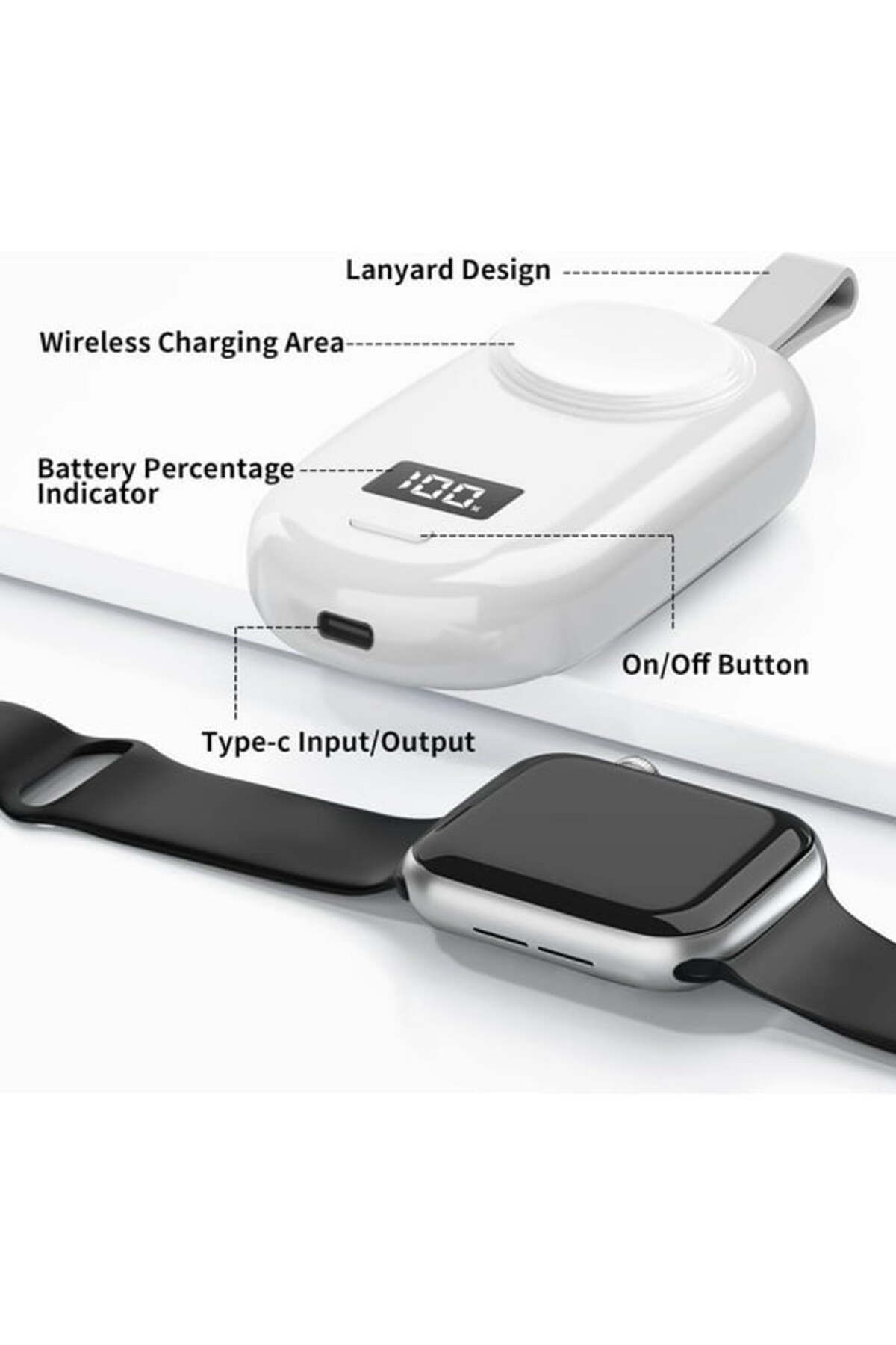fulina-Portable Charger for Apple Watch,2500mAh Wireless Fast Charging,Charger for Apple Watch Series 4