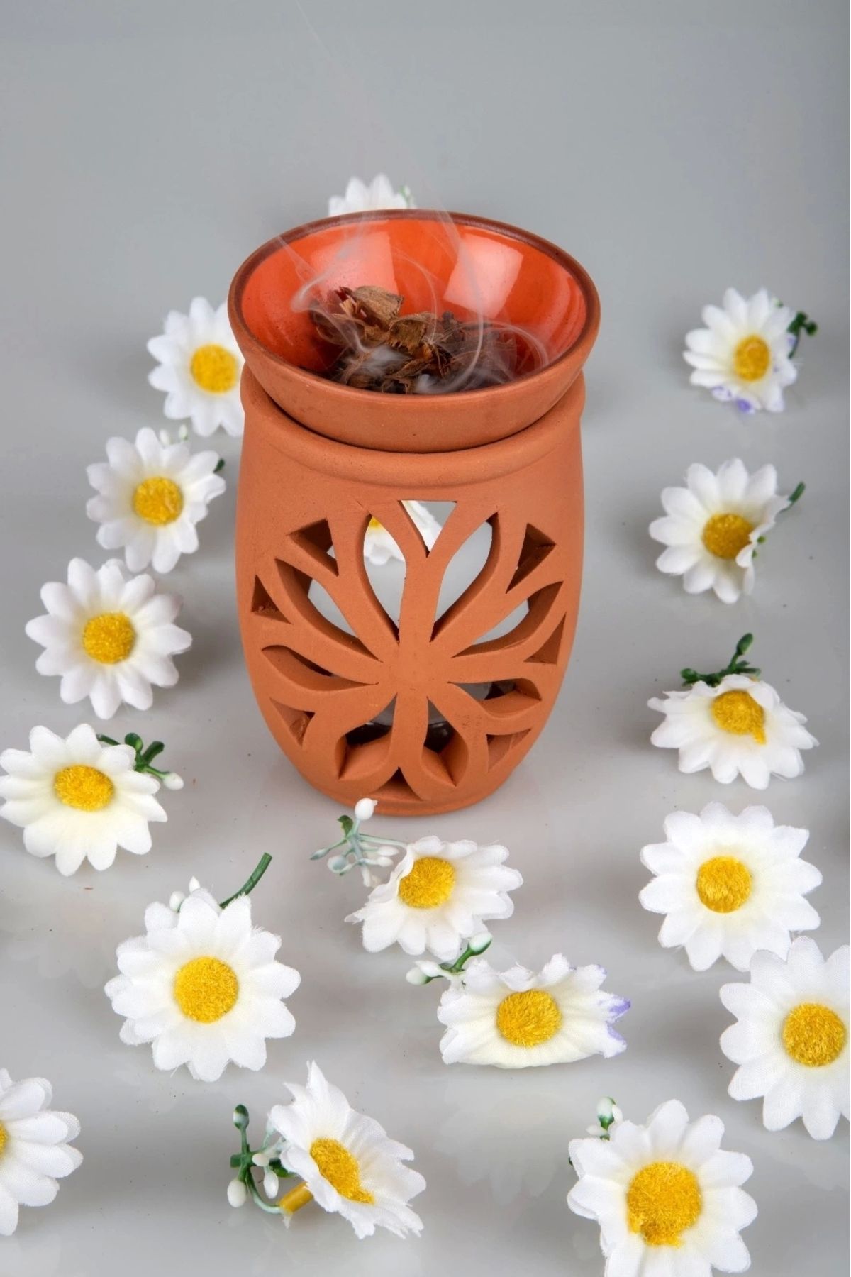 shop Lotus Çiçeği El Yapımı Çömlek Buhurdanlık Tütsülük