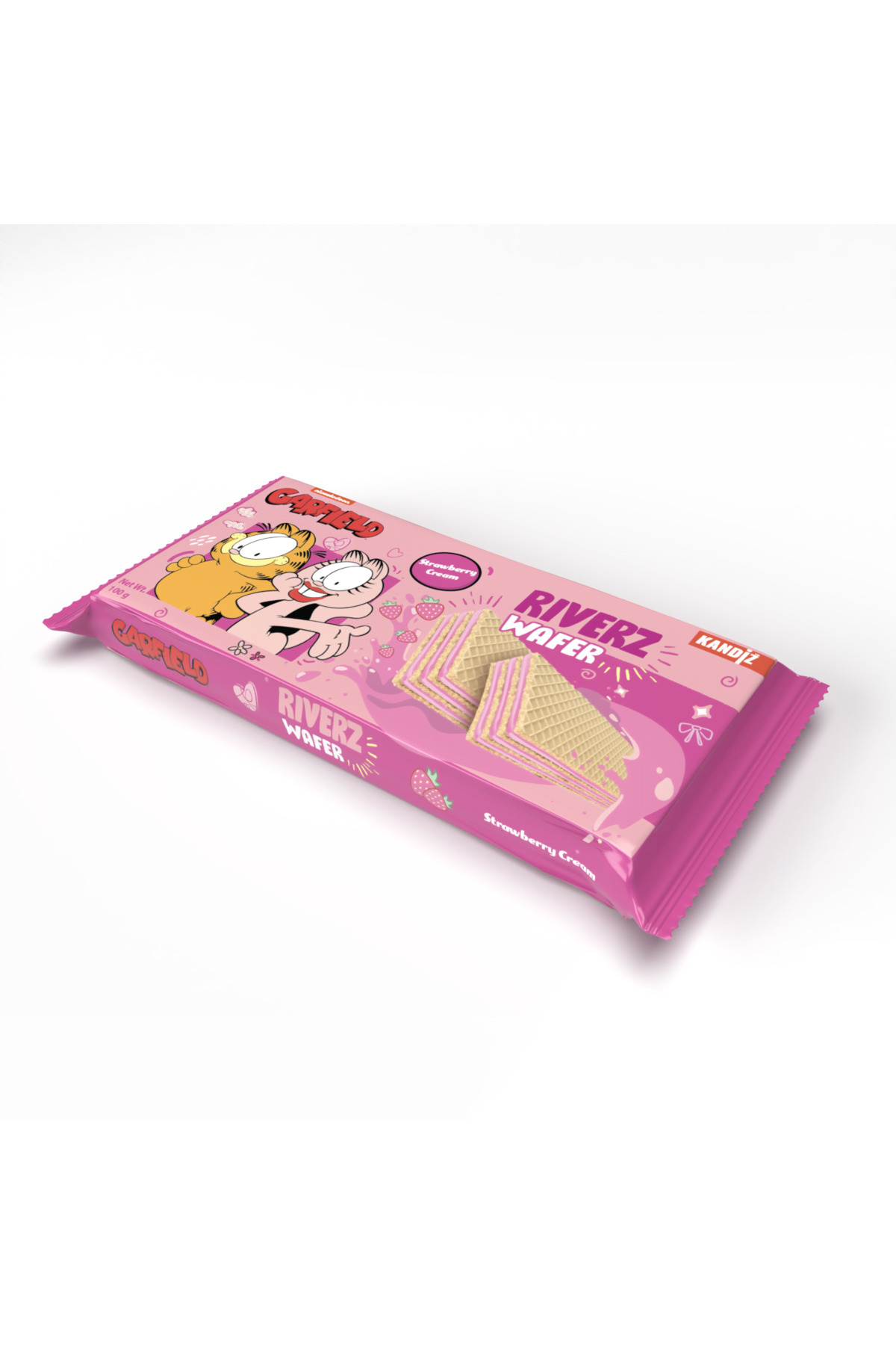 GARFIELD Riverz Çilekli Gofret (100 Gr) Garfield