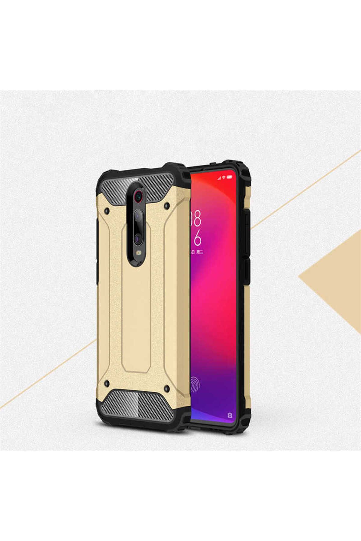 halkhouse Xiaomi Mi 9T Kılıf Zırh Tank Sert Korumalı Silikon Crash Silikon Kapak