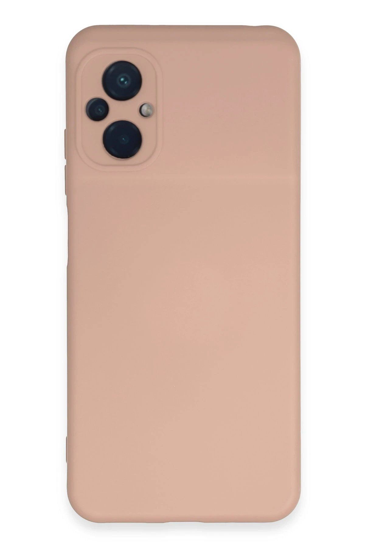 CepteToptan Newface Xiaomi Poco M5 Kılıf Nano içi Kadife Silikon - Pudra
