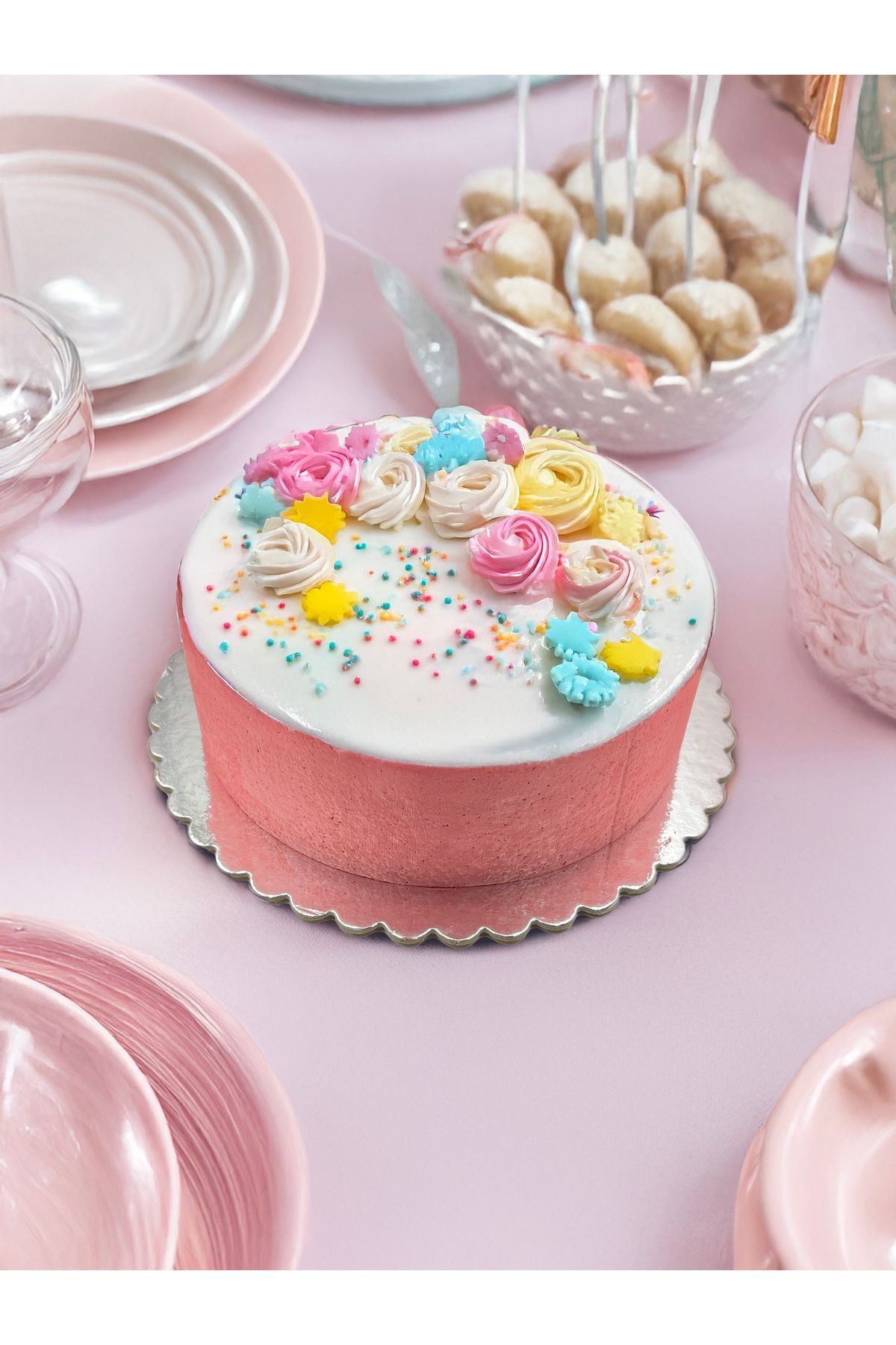 Artikel-30 cm Round Flower Patterned Pie Base, 2 Pieces of Pie Base with Pie Medley Flower Pattern 4