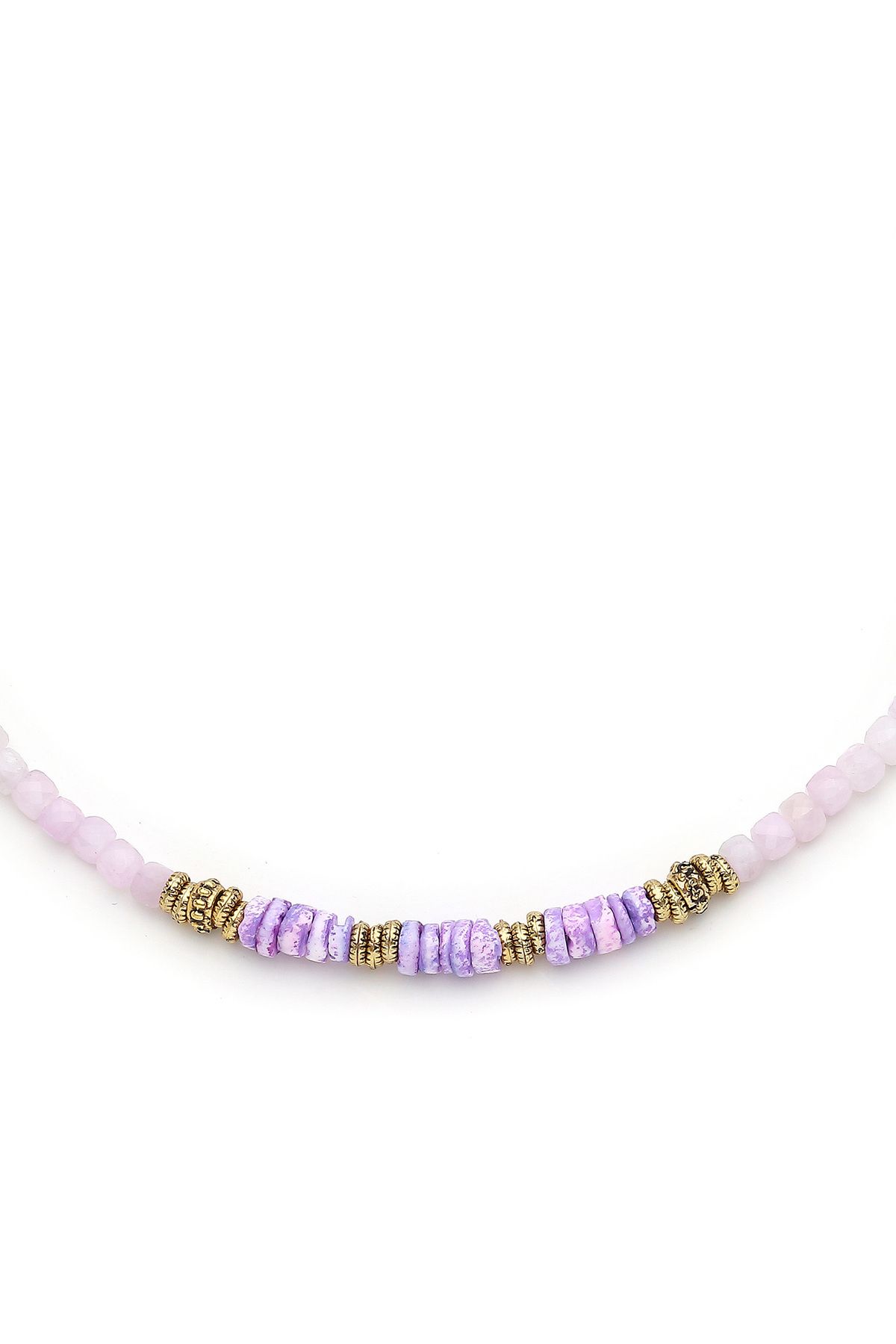 Mon Reve-Desert Rose Seashell, Amethyst Natural Stone Necklace 2