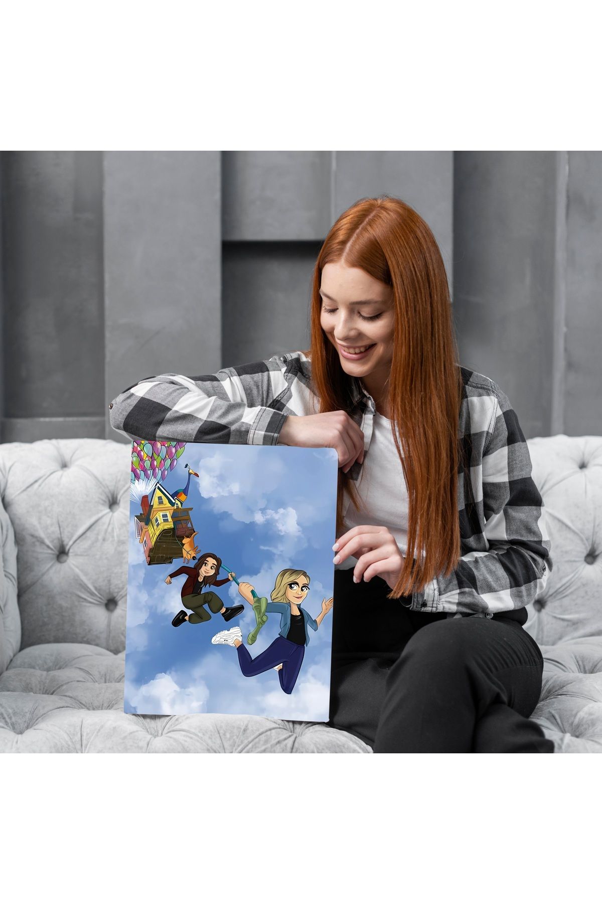 ÇELİKLER HEDİYE Kişiye Özel Karikatür Kanvas – Fotoğraftan Hazırlanan Hediye Tablo