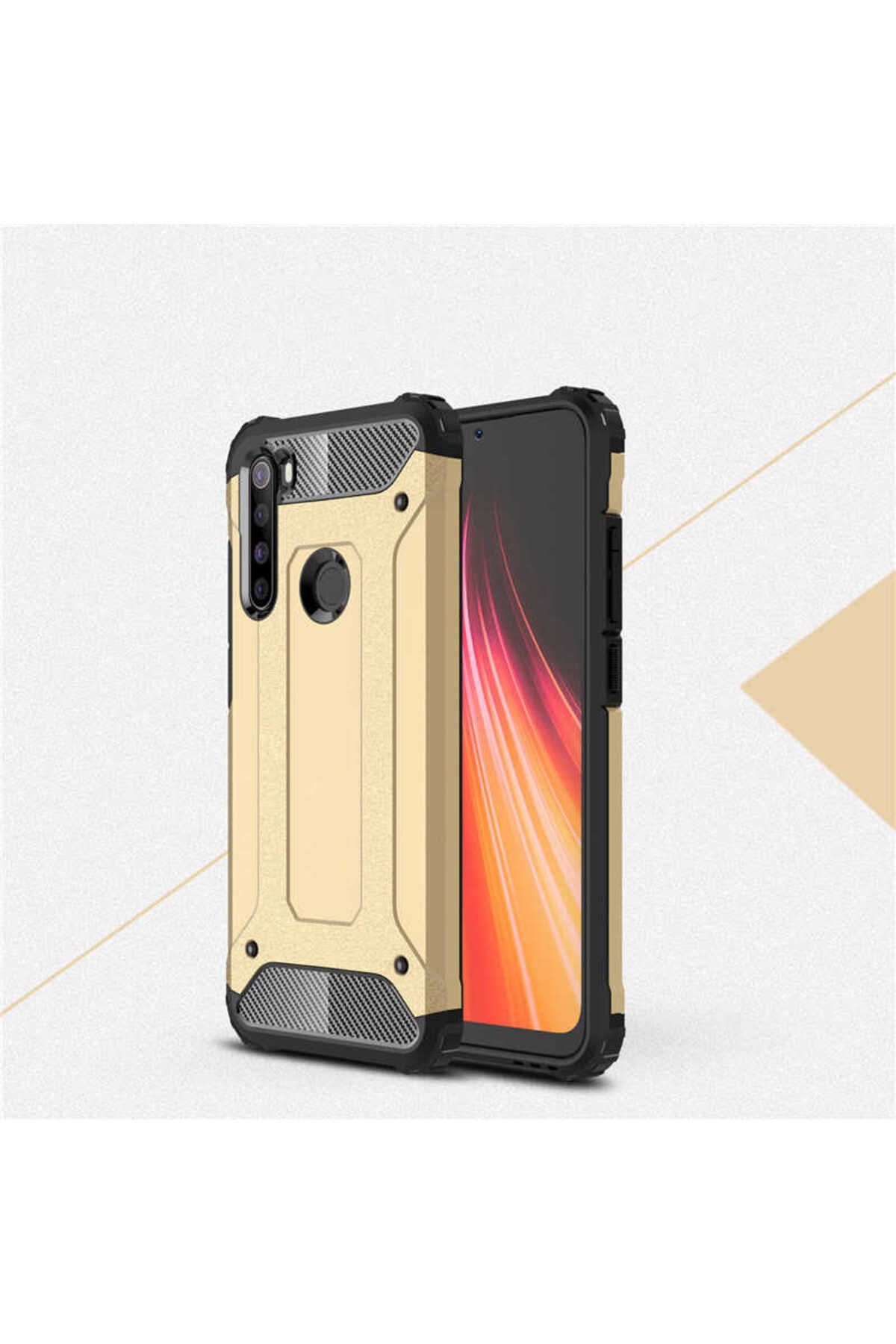 halkhouse Xiaomi Redmi Note 8 Kılıf Zırh Tank Sert Korumalı Silikon Crash Silikon Kapak